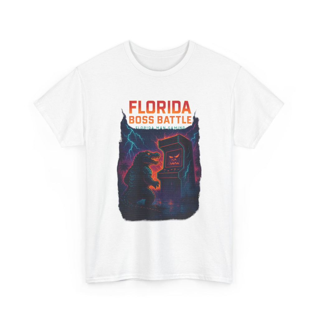 Florida Boss Battle Tee - Unisex Gaming Shirt, Retro Video Game T-Shirt, Gift for Gamers, Cool Casual Wear, Unique Graphic Tee