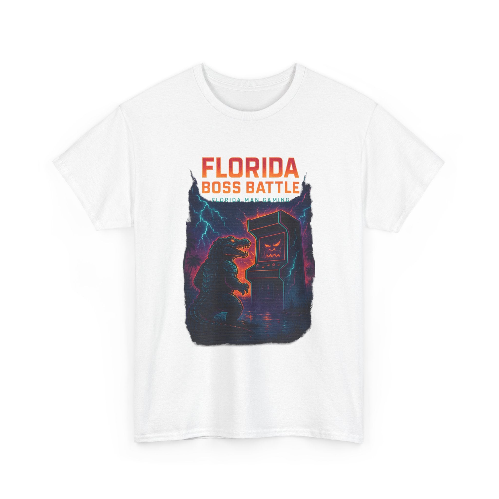 Florida Boss Battle Tee - Unisex Gaming Shirt, Retro Video Game T-Shirt, Gift for Gamers, Cool Casual Wear, Unique Graphic Tee