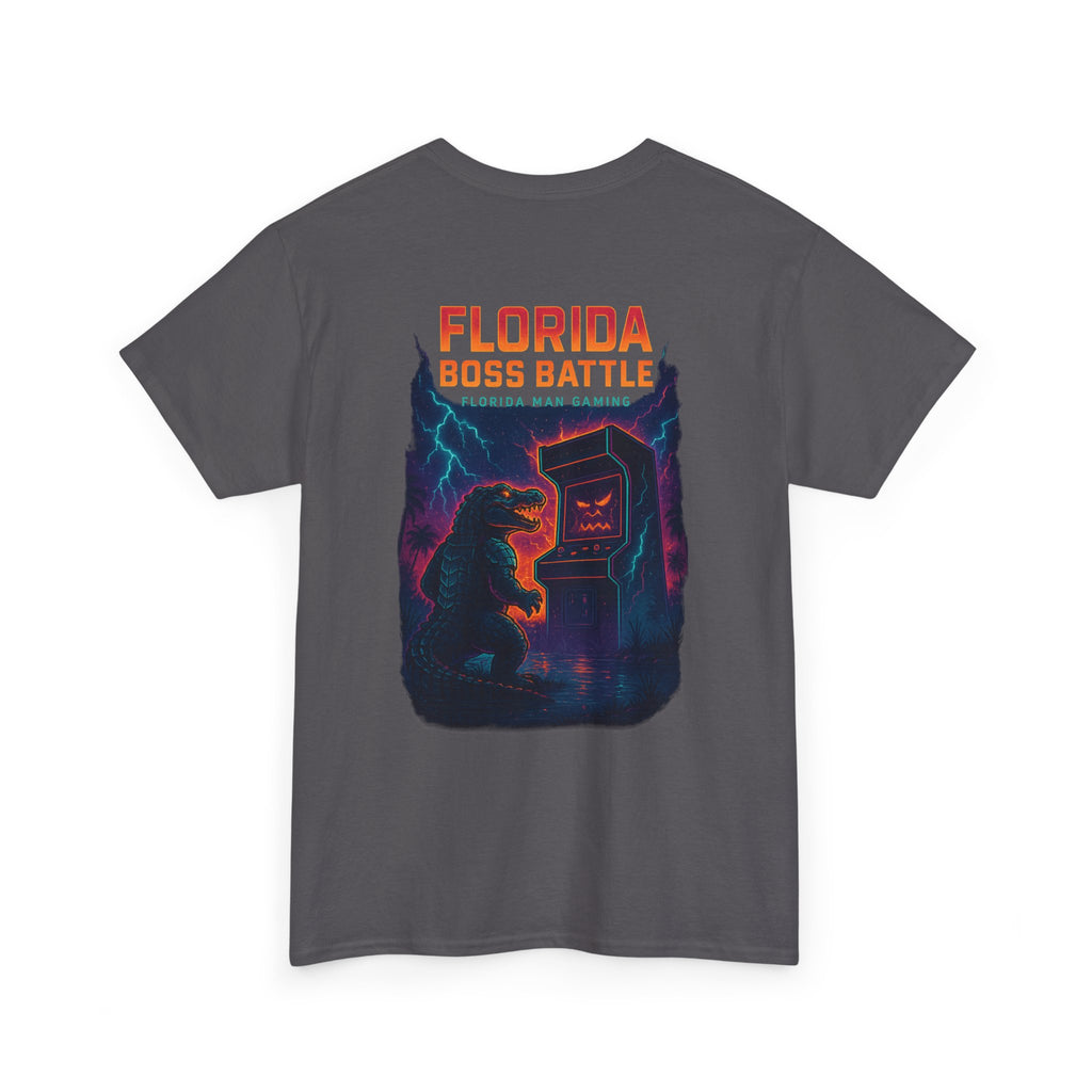 Florida Boss Battle Gaming Tee - Fun Unisex Cotton Shirt, Unique Graphic T-Shirt, Gift for Gamers, Casual Wear, Gaming Merchandise