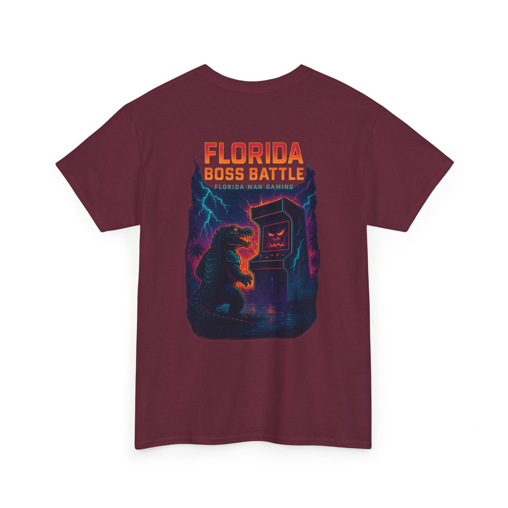 Florida Boss Battle Gaming Tee - Fun Unisex Cotton Shirt, Unique Graphic T-Shirt, Gift for Gamers, Casual Wear, Gaming Merchandise
