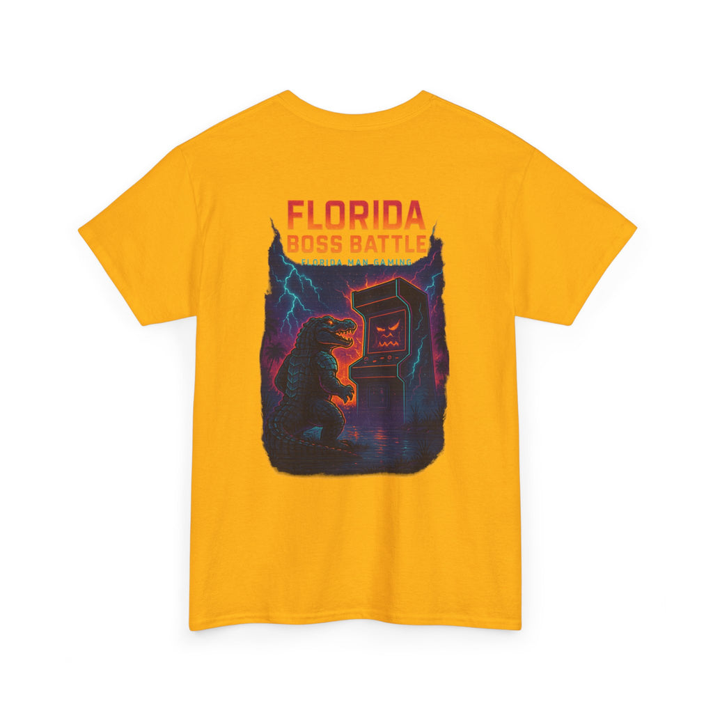 Florida Boss Battle Gaming Tee - Fun Unisex Cotton Shirt, Unique Graphic T-Shirt, Gift for Gamers, Casual Wear, Gaming Merchandise