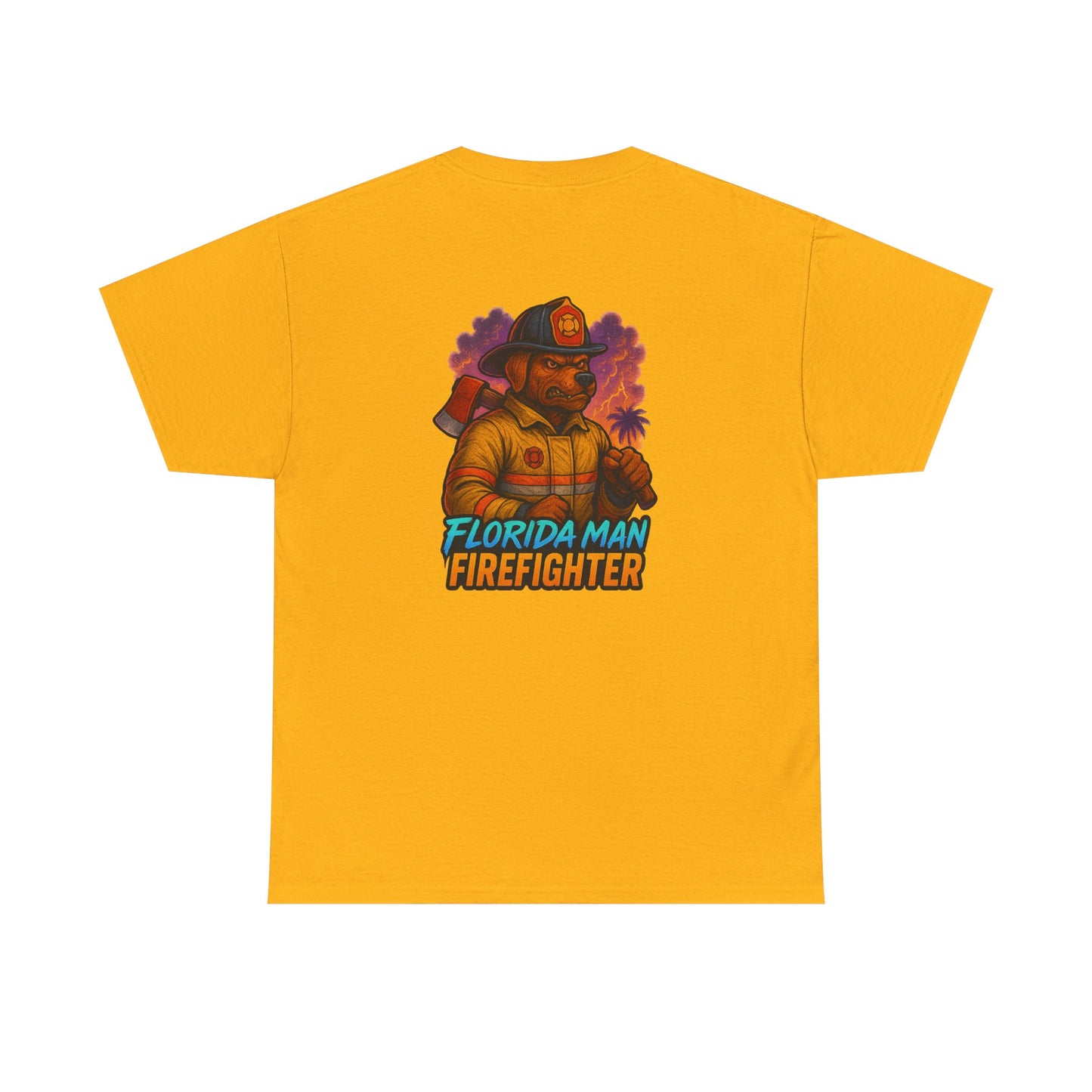 Gaming Tee - Florida Man Blaze Firefighter Gator