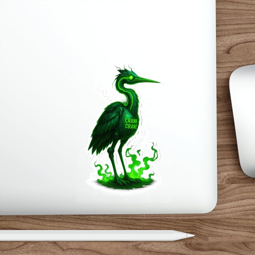 Vibrant Heron Die-Cut Stickers | Unique Sticker Art, Laptop Decor, Gift for Nature Lovers, Green Heron Theme, Eco-Friendly Art