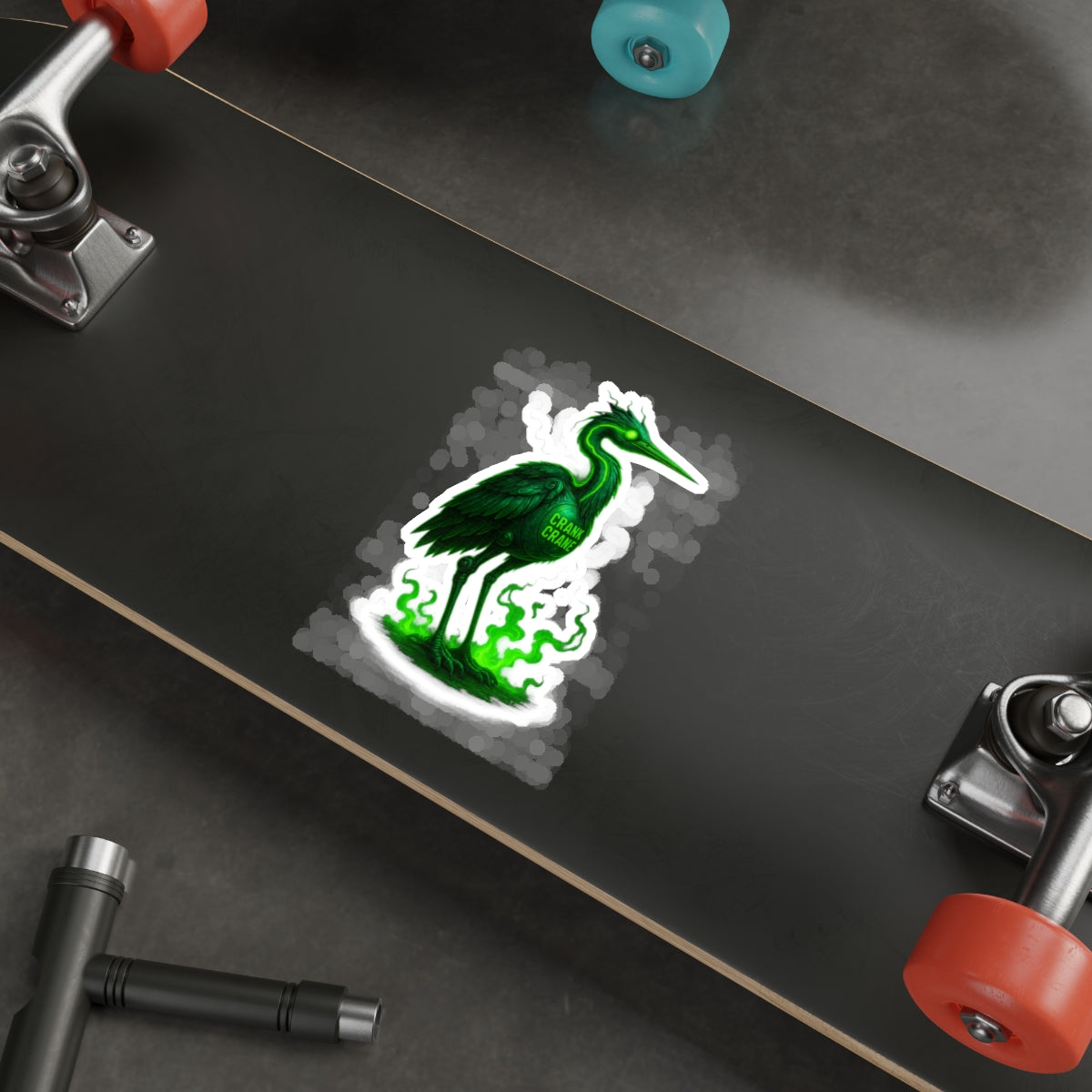 Vibrant Heron Die-Cut Stickers | Unique Sticker Art, Laptop Decor, Gift for Nature Lovers, Green Heron Theme, Eco-Friendly Art