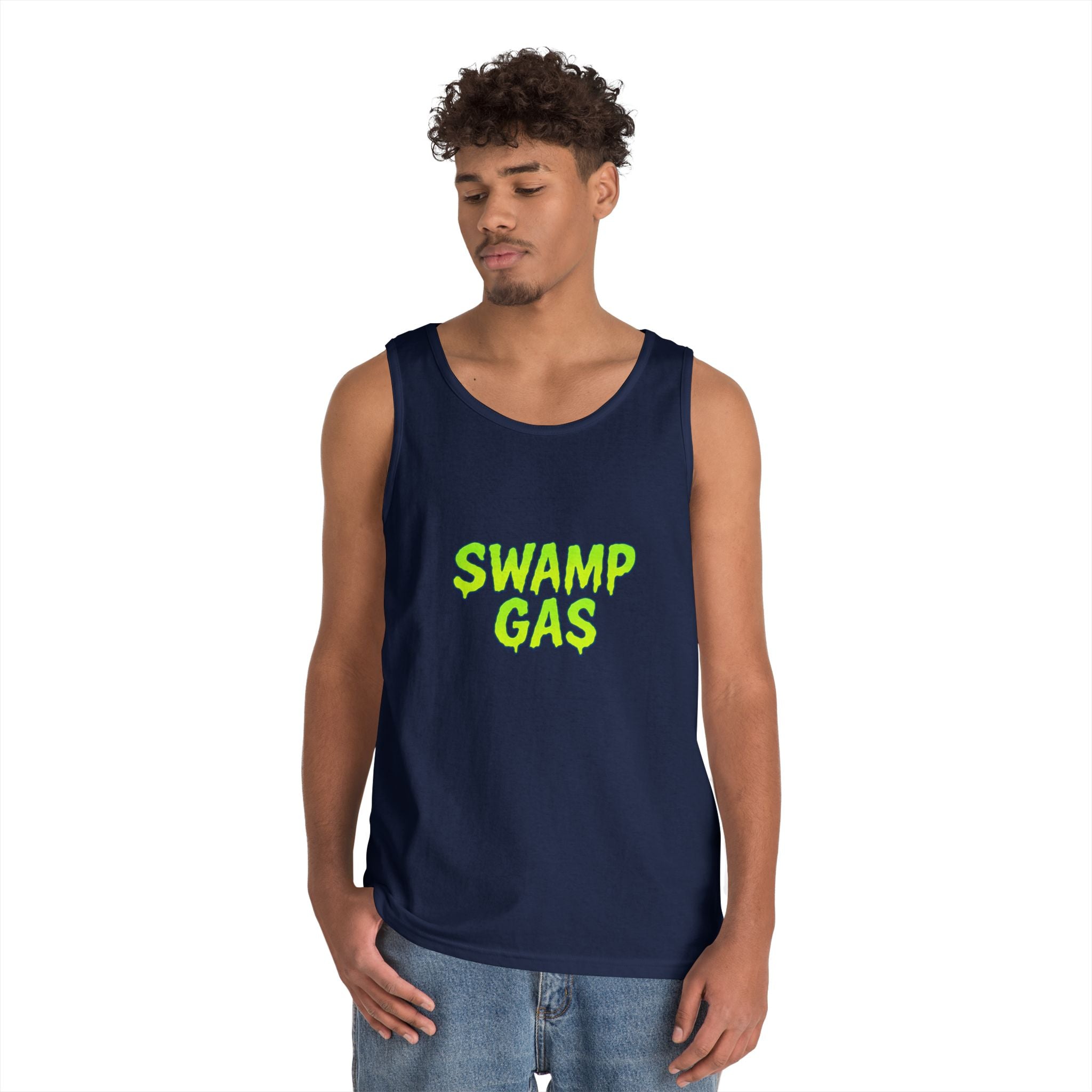 Swamp Gas Unisex Heavy Cotton Tank Top - Fun Summer Wear, Gift for Nature Lovers, Casual Beach Outfit, Eco-Friendly Apparel, Unique [...]