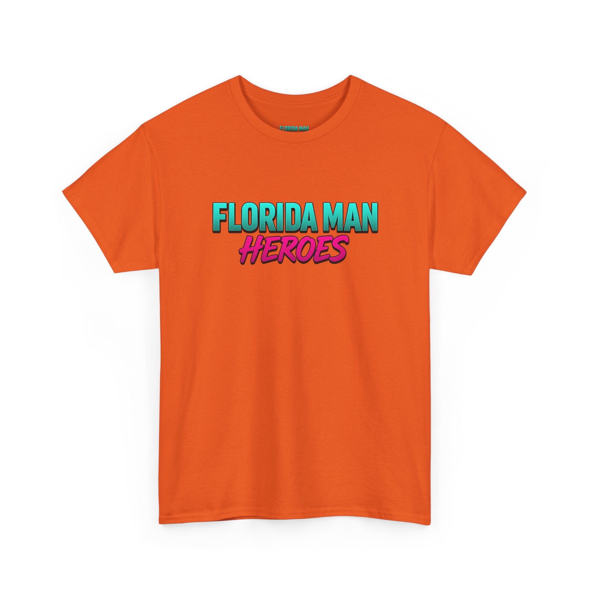 Florida Man Heroes Unisex Heavy Cotton Tee, Motivational Graphic Shirt, Humor Tee, Casual Summer Wear, Gift for Friends, Summer Vibes