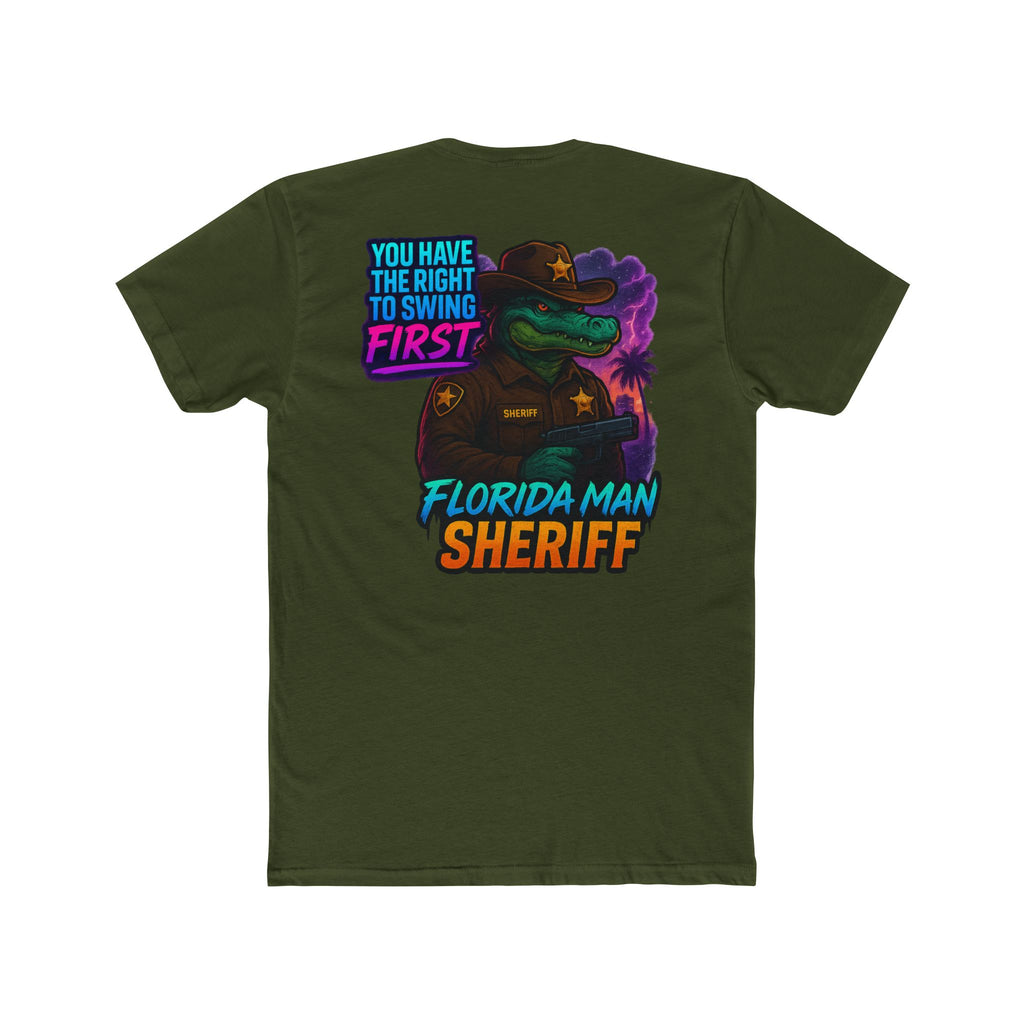 Florida Man Sheriff T-Shirt, Fun Graphic Tee, Quirky Humor Shirt, Gift for Law Enforcement Lovers, Casual Wear, Birthday Present