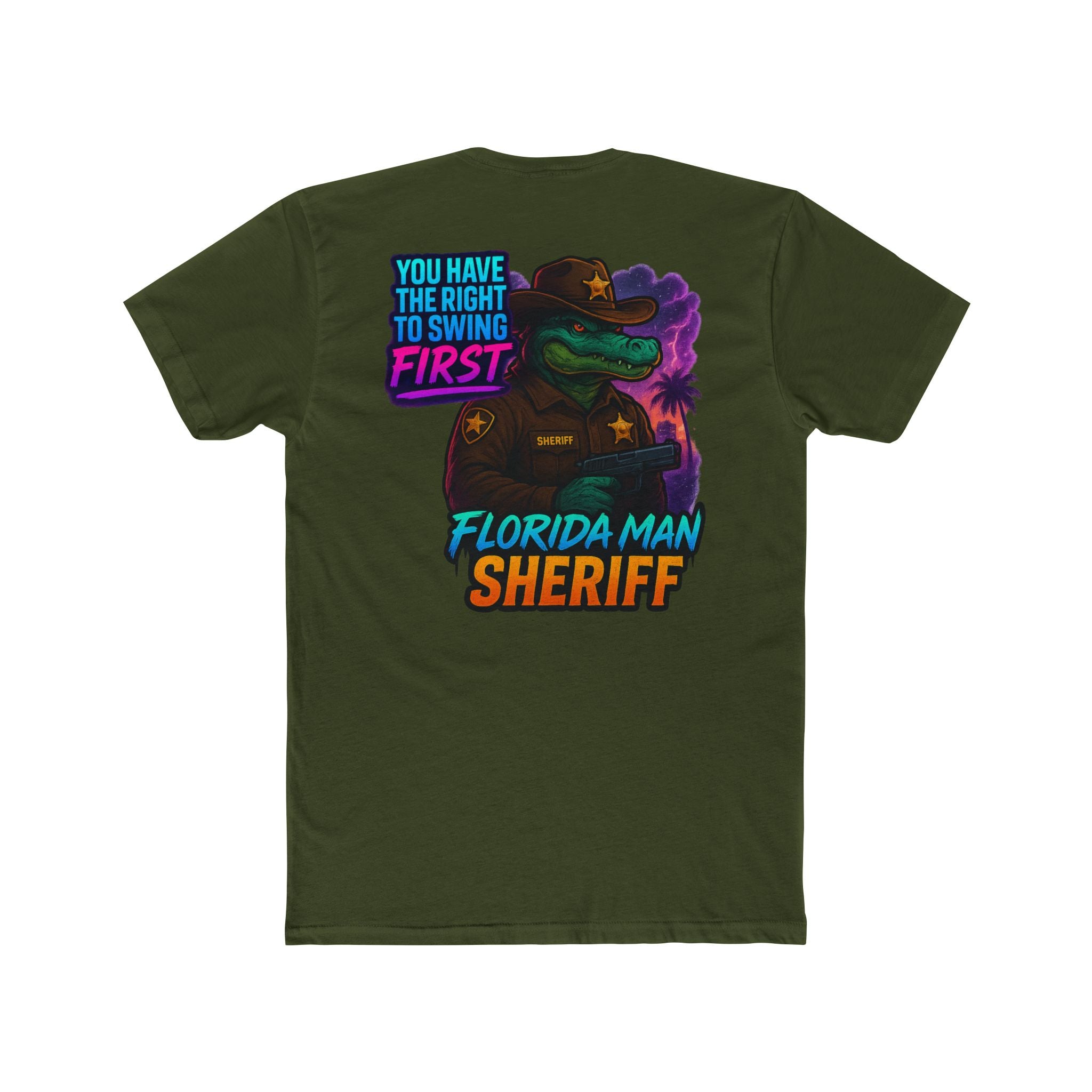 Florida Man Sheriff T-Shirt, Fun Graphic Tee, Quirky Humor Shirt, Gift for Law Enforcement Lovers, Casual Wear, Birthday Present