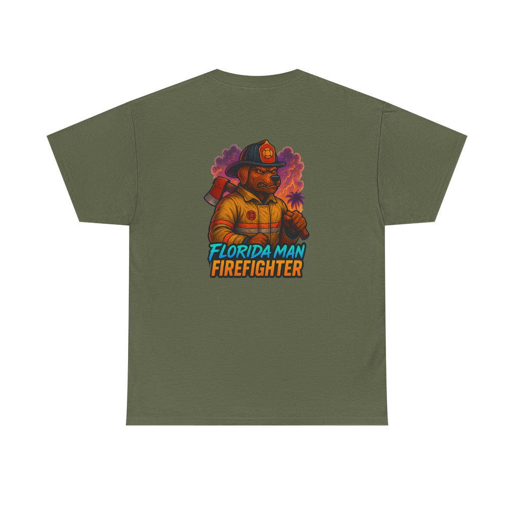 Gaming Tee - Florida Man Blaze Firefighter Gator