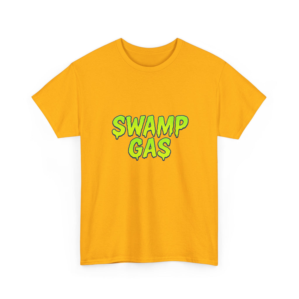 Swamp Gas Unisex Heavy Cotton Tee - Fun Graphic T-Shirt for Festivals, Parties, Gifts, Casual Wear, Retro Style