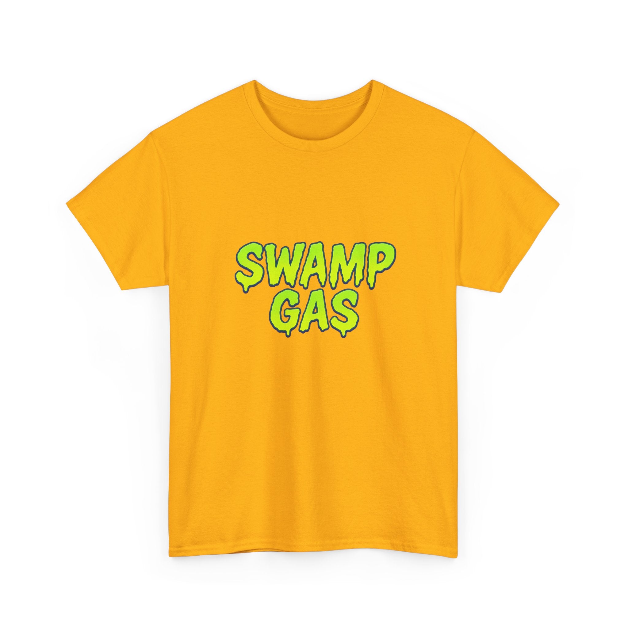 Swamp Gas Unisex Heavy Cotton Tee - Fun Graphic T-Shirt for Festivals, Parties, Gifts, Casual Wear, Retro Style