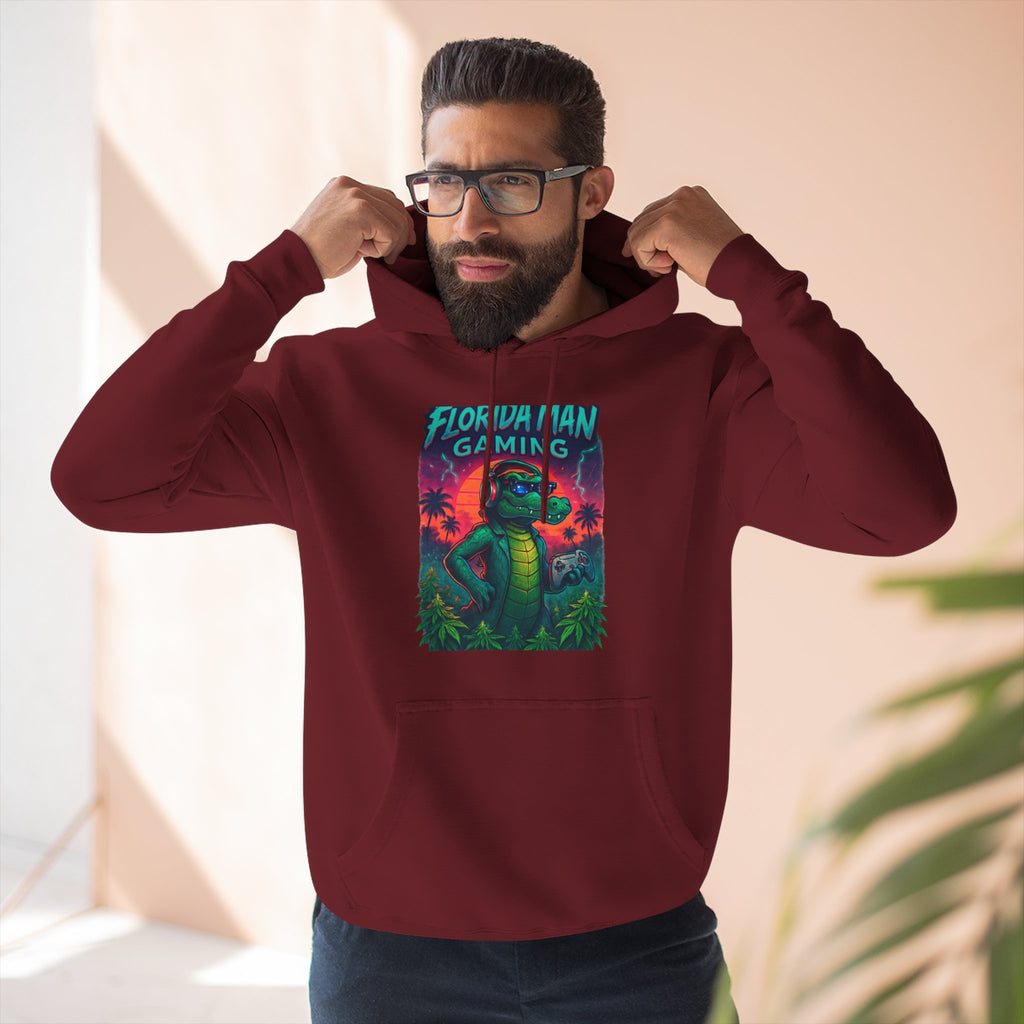 Gamer Fleece Hoodie - Cozy Dragon Design, Perfect for Gaming Sessions, Gifts for Gamers, Casual Wear, Fun Streetwear