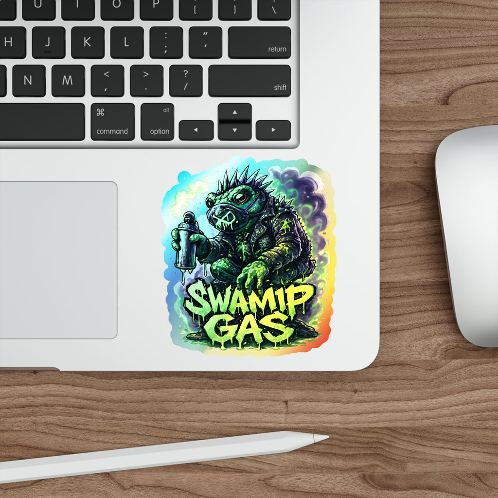Swamp Gas Holographic Die-Cut Stickers, Unique Vinyl Stickers, Skateboard Accessories, Cool Gift for Teens, Halloween Decor, [...]