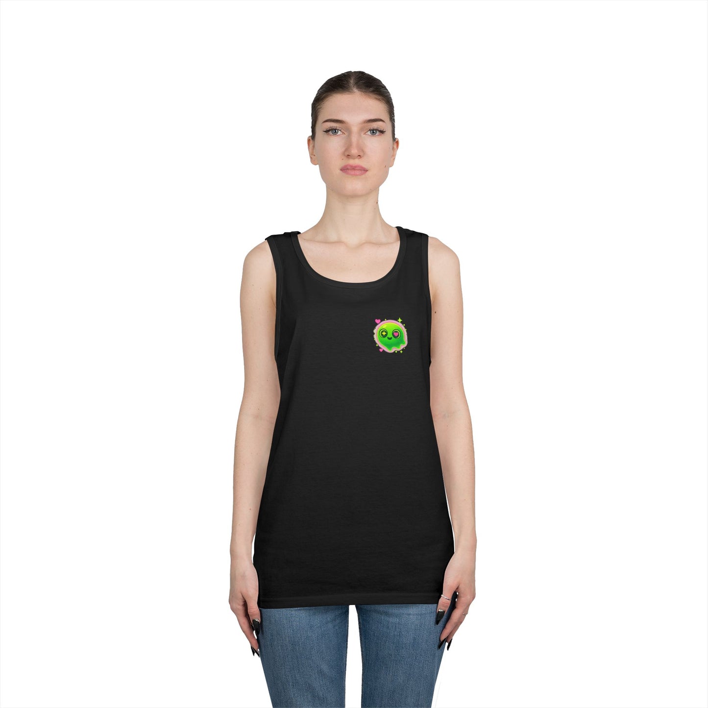 Cute Cartoon Glow-in-the-Dark Tank Top, Summer Outfit, LGBTQ+ Pride Wear, Festival Attire, Funny Gift for Teens, Casual Wear