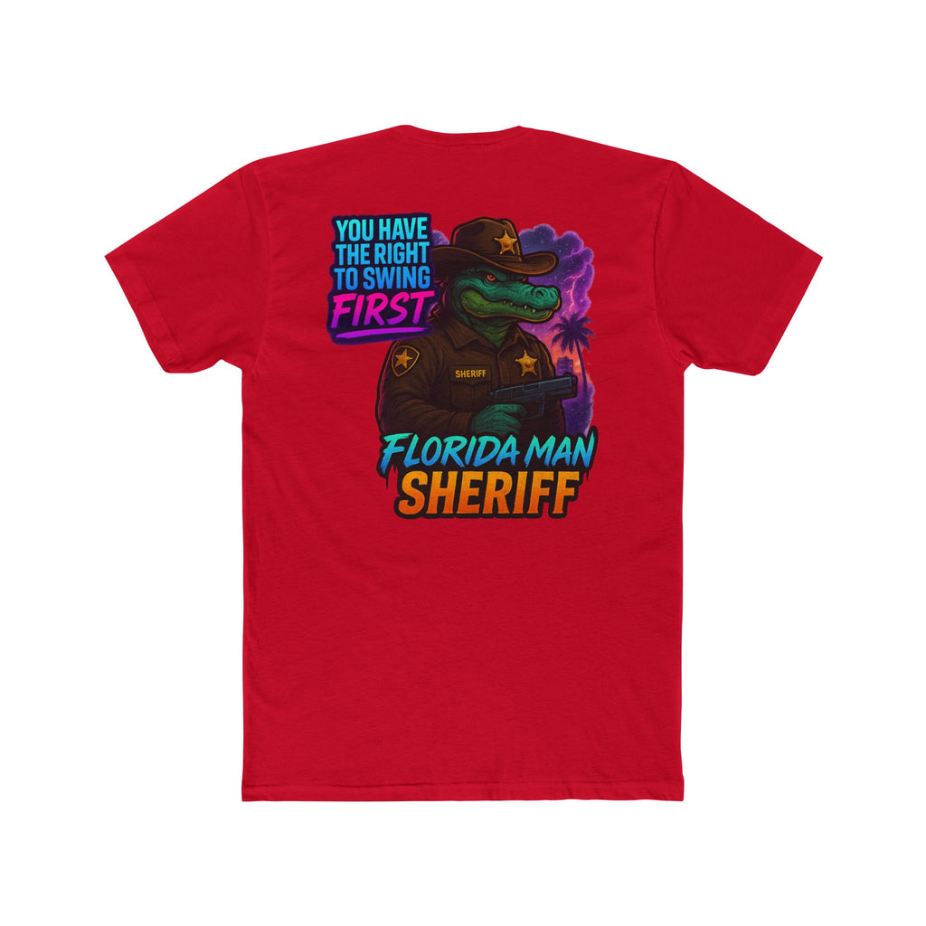 Florida Man Sheriff T-Shirt, Fun Graphic Tee, Quirky Humor Shirt, Gift for Law Enforcement Lovers, Casual Wear, Birthday Present