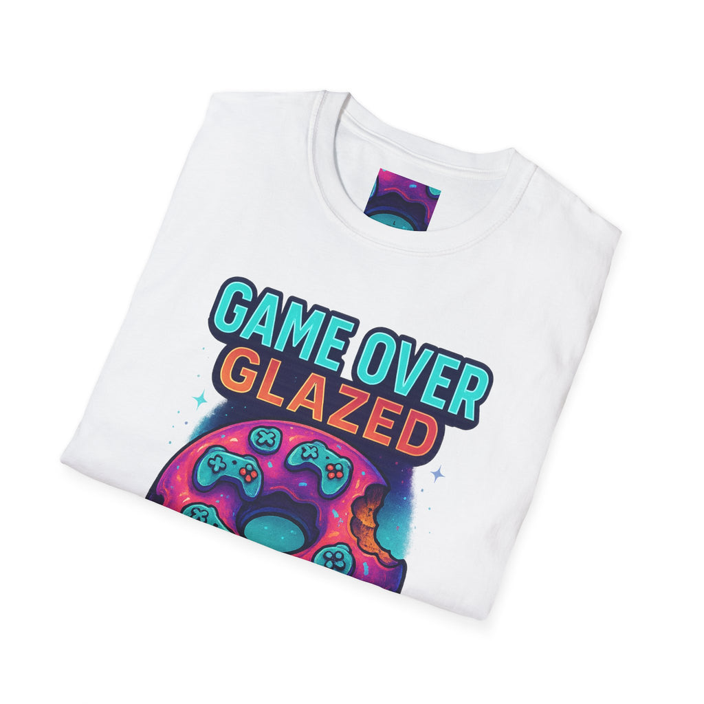Retro Gamer Donut T-Shirt - Fun Gaming Tee, Unisex Softstyle, Perfect for Gamers, Gaming Events, Birthday Gifts, Casual Wear