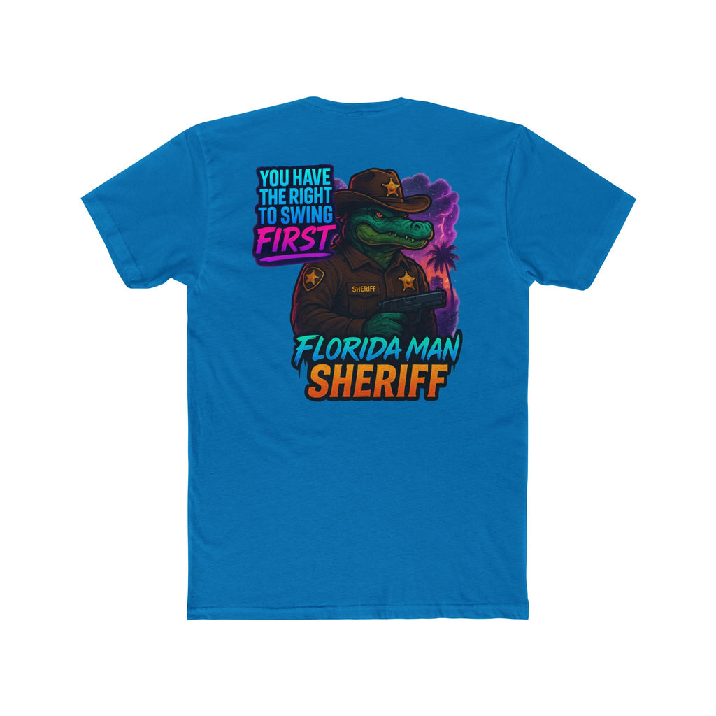 Florida Man Sheriff T-Shirt, Fun Graphic Tee, Quirky Humor Shirt, Gift for Law Enforcement Lovers, Casual Wear, Birthday Present