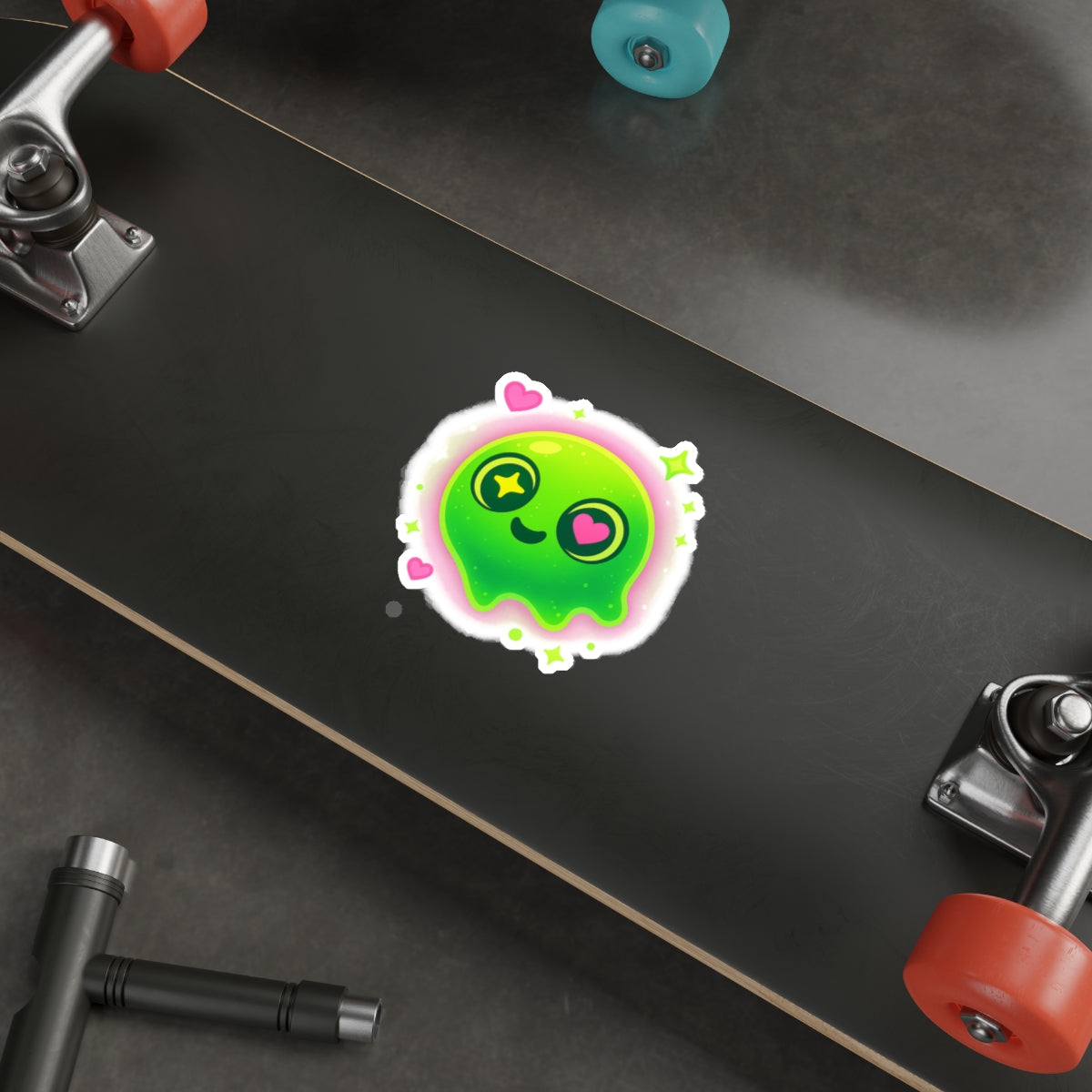 Cute Cartoon Alien Die-Cut Stickers, Kawaii Slime Decals for Laptops, Journals, Gifts for Kids, Fun Party Favors