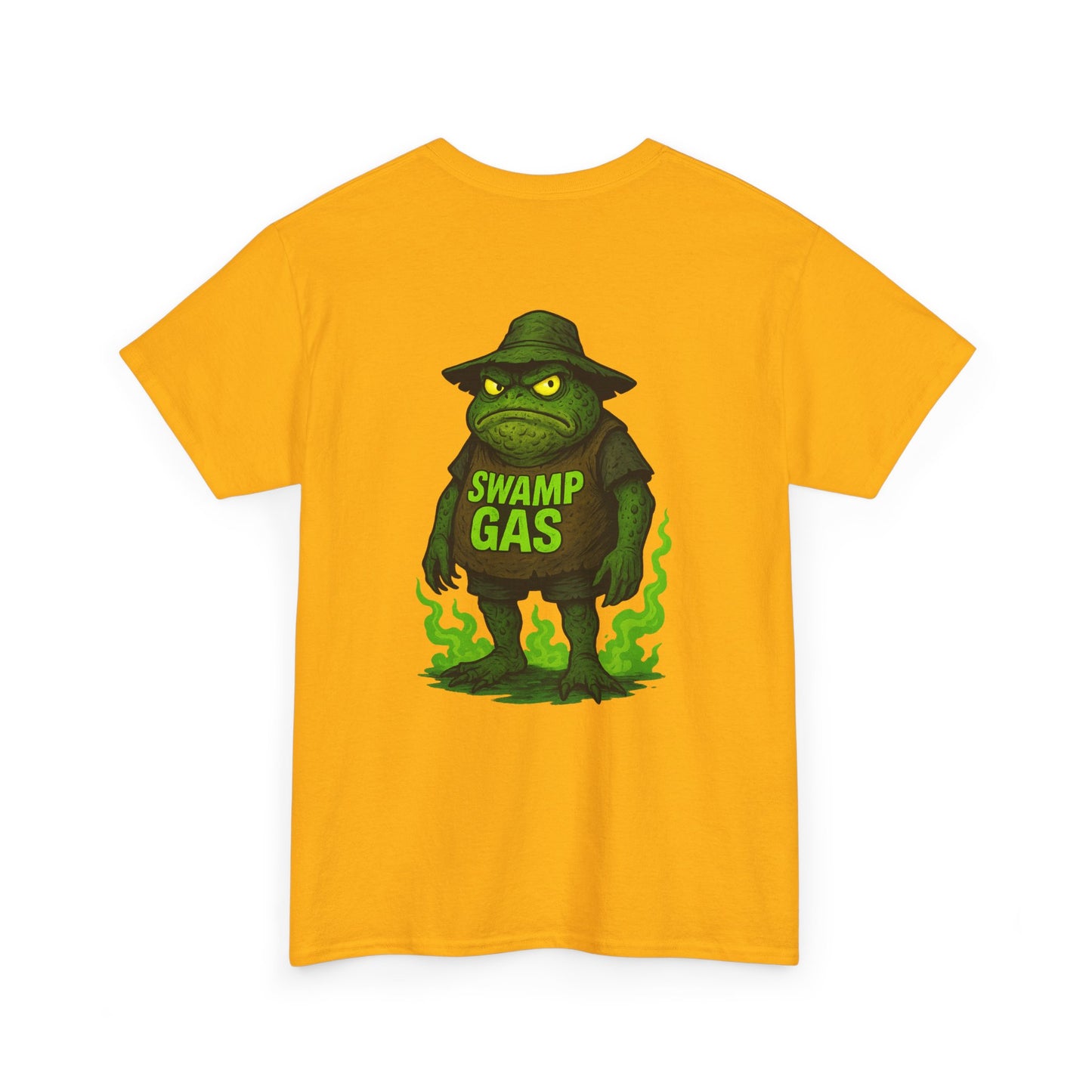Swamp Gas Unisex Heavy Cotton Tee - Fun Graphic T-Shirt for Festivals, Parties, Gifts, Casual Wear, Retro Style