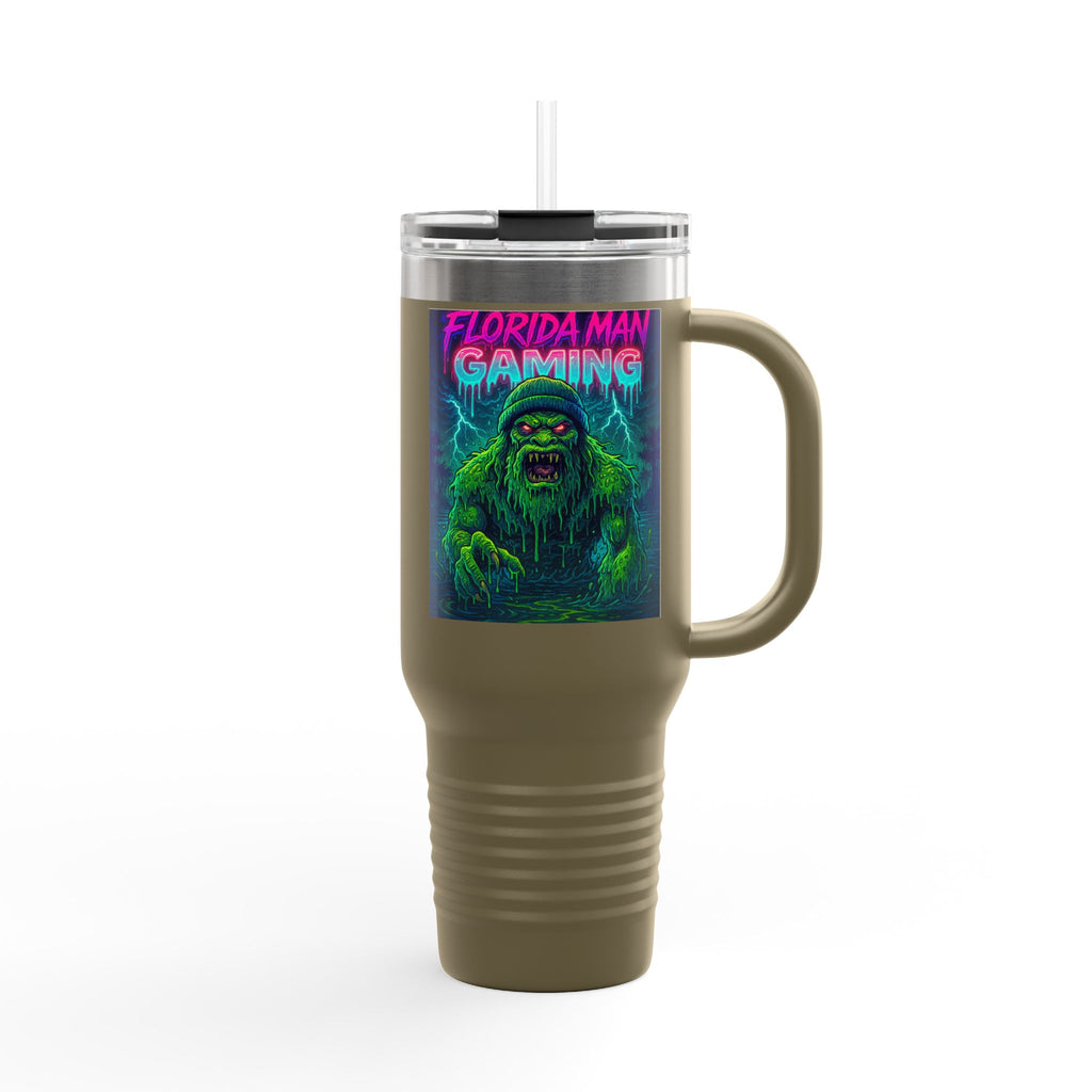 Florida Man Gaming Insulated Travel Mug | 40oz | Fun Gift for Gamers, Travel, Parties, Unique Drinkware