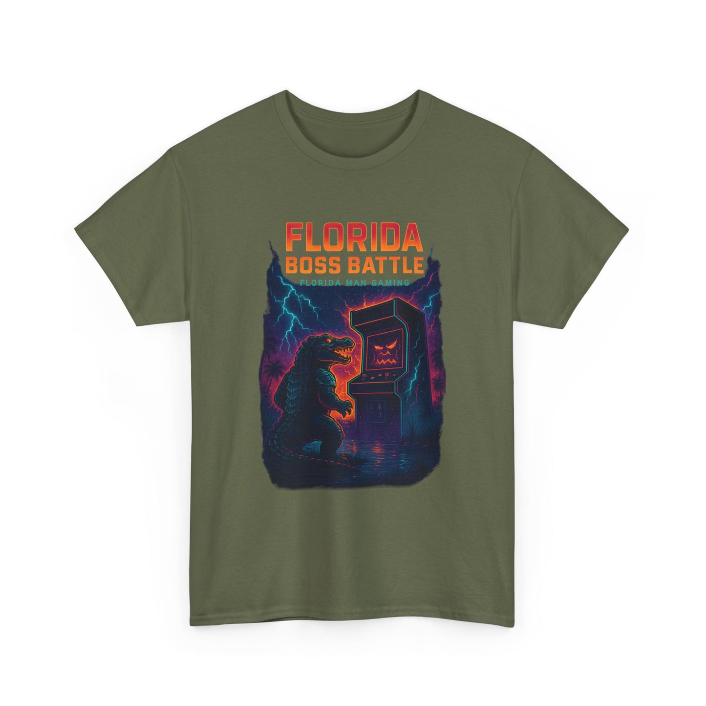 Florida Boss Battle Tee - Unisex Gaming Shirt, Retro Video Game T-Shirt, Gift for Gamers, Cool Casual Wear, Unique Graphic Tee