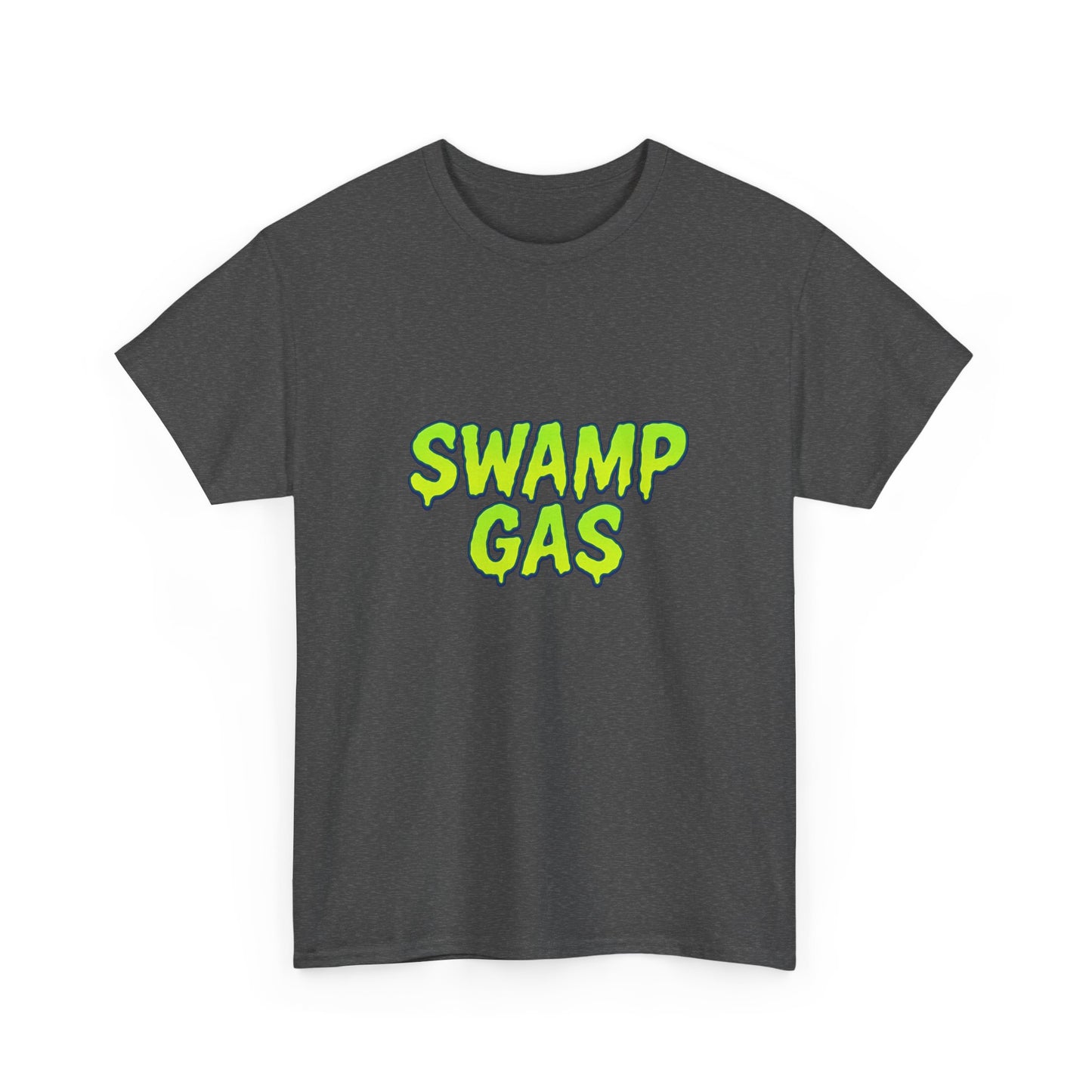Neon Green Blob Unisex Tee - Cute Cartoonish Design with Hearts and Stars