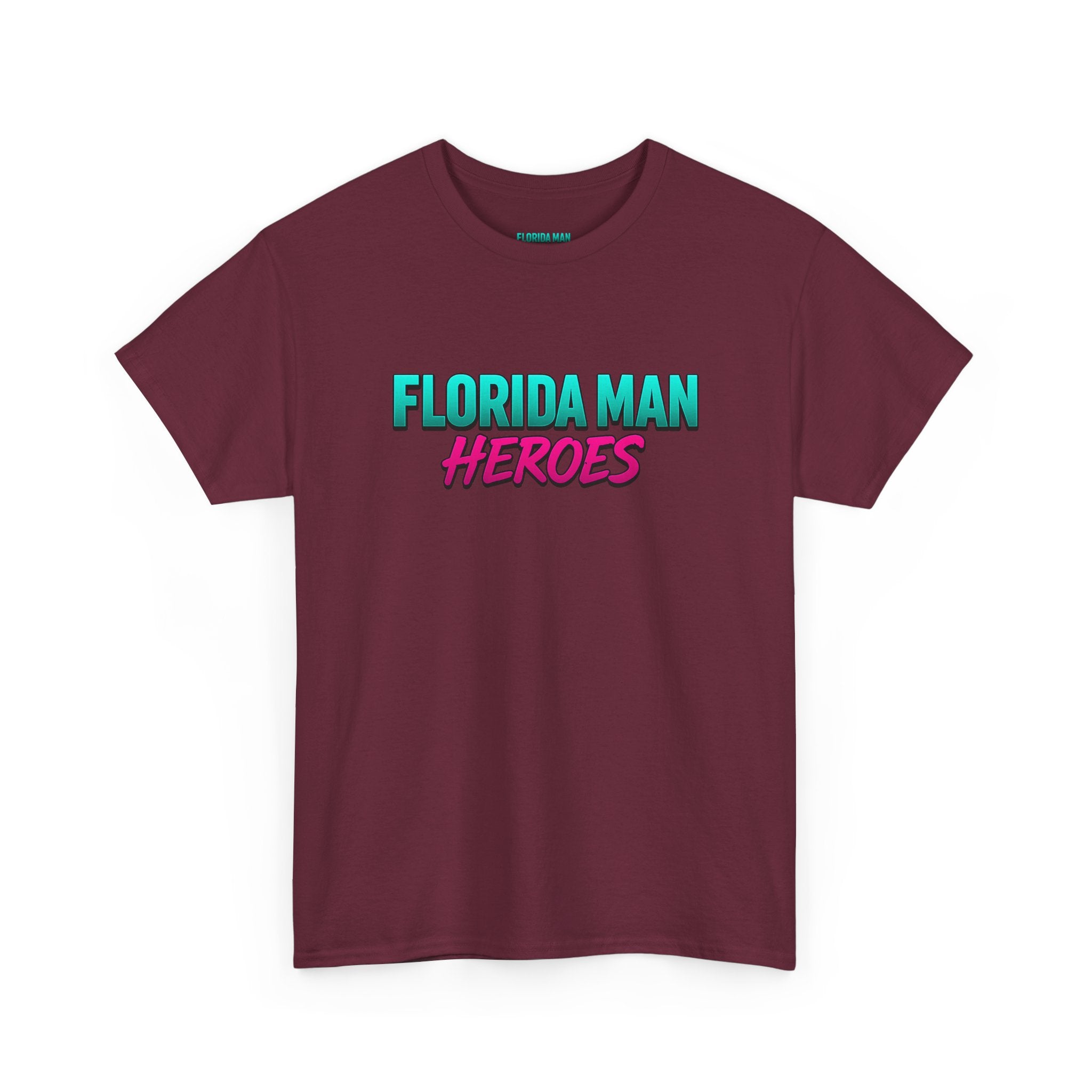 Florida Man Heroes Unisex Heavy Cotton Tee, Motivational Graphic Shirt, Humor Tee, Casual Summer Wear, Gift for Friends, Summer Vibes