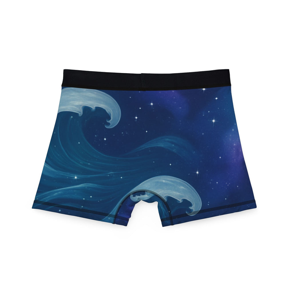 Galaxy Wave Boxer Briefs — Men's Cosmic Night AOP Underwear