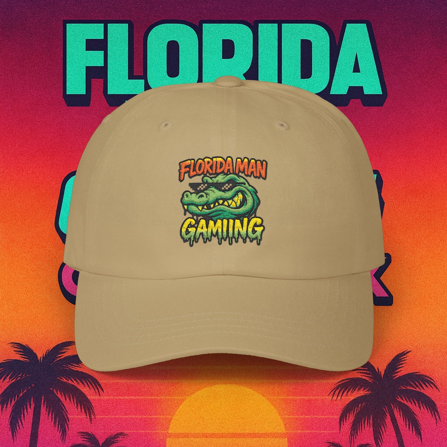 Florida Man Gaming Classic Dad Cap, Funny Gift for Gamers, Casual Sun Hat, Summer Accessory, Unique Dad Hat