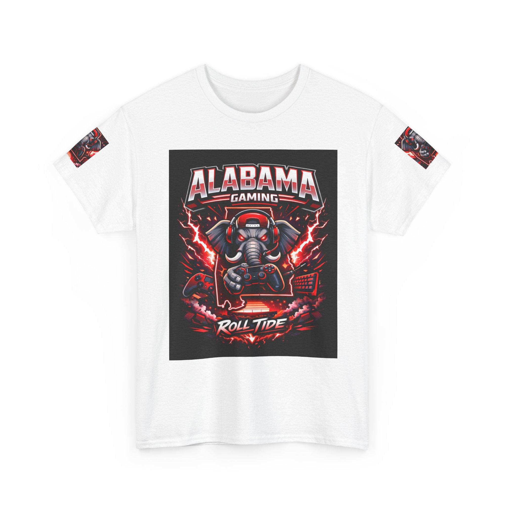 Alabama Gaming Tee — 'Roll Tide' Elephant Gamer Graphic Shirt