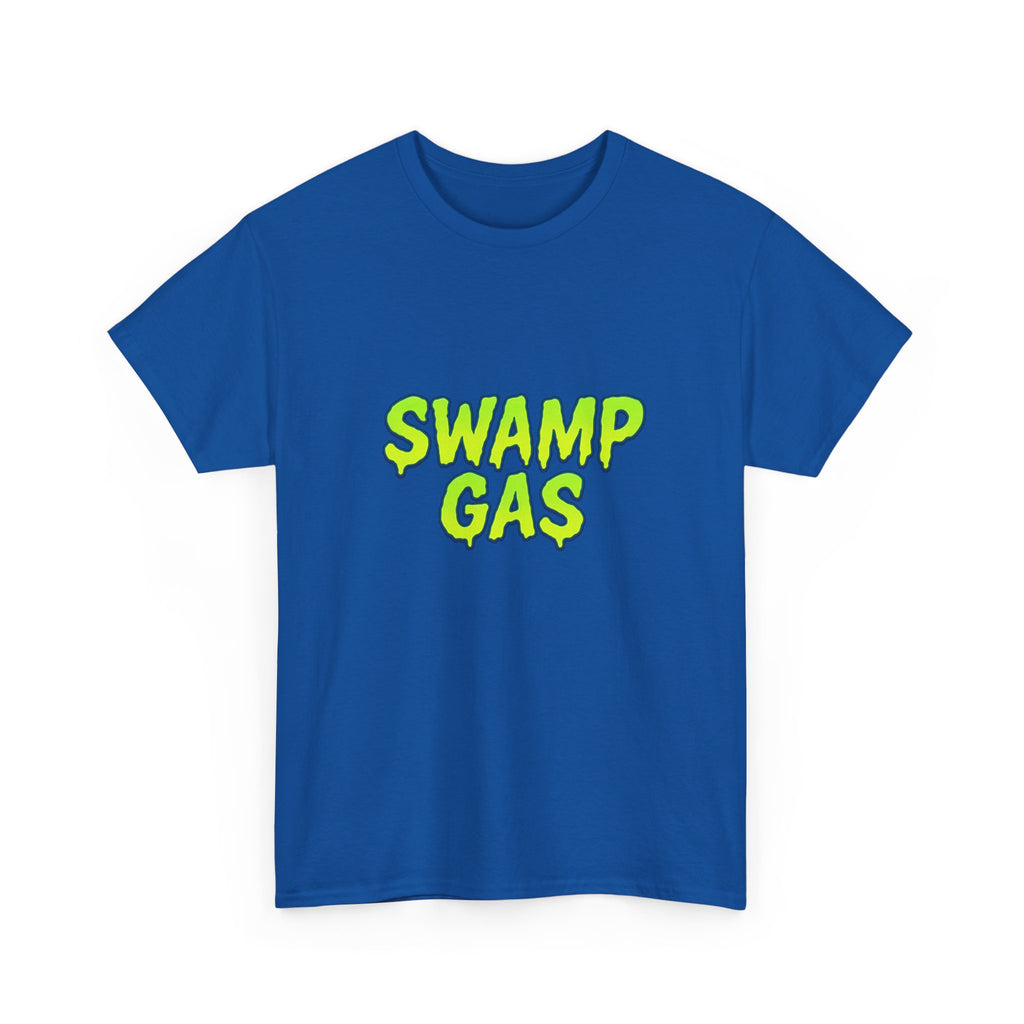 Swamp Gas Unisex Heavy Cotton Tee - Fun Graphic T-Shirt for Festivals, Parties, Gifts, Casual Wear, Retro Style