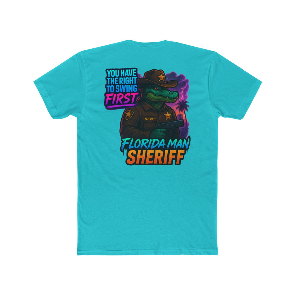 Florida Man Sheriff T-Shirt, Fun Graphic Tee, Quirky Humor Shirt, Gift for Law Enforcement Lovers, Casual Wear, Birthday Present