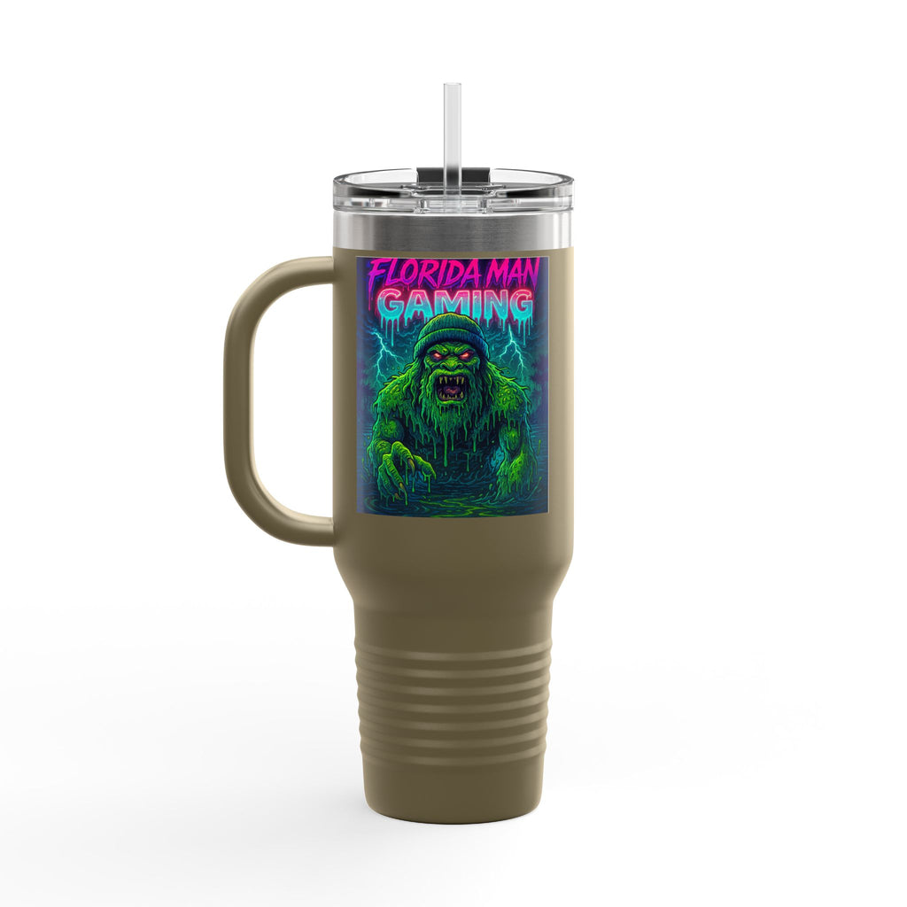 Florida Man Gaming Insulated Travel Mug | 40oz | Fun Gift for Gamers, Travel, Parties, Unique Drinkware