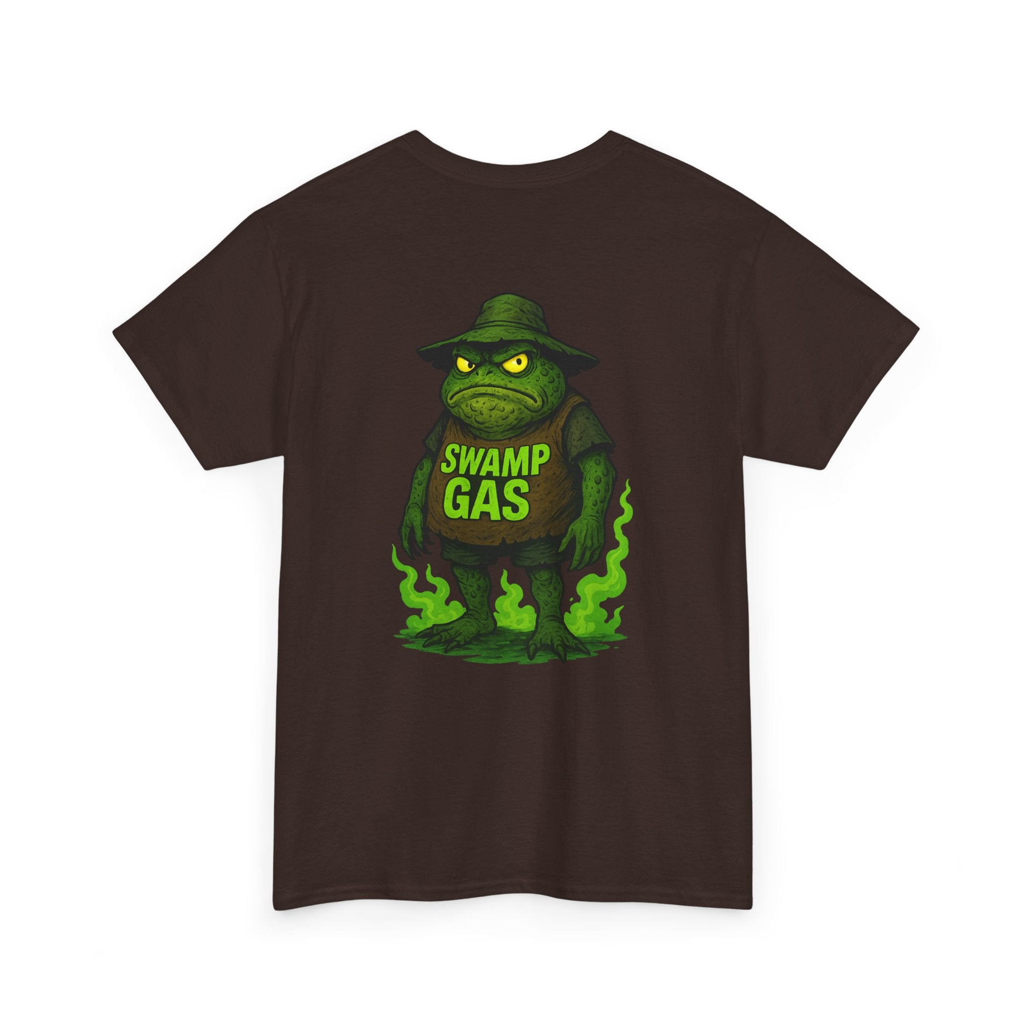 Swamp Gas Unisex Heavy Cotton Tee - Fun Graphic T-Shirt for Festivals, Parties, Gifts, Casual Wear, Retro Style