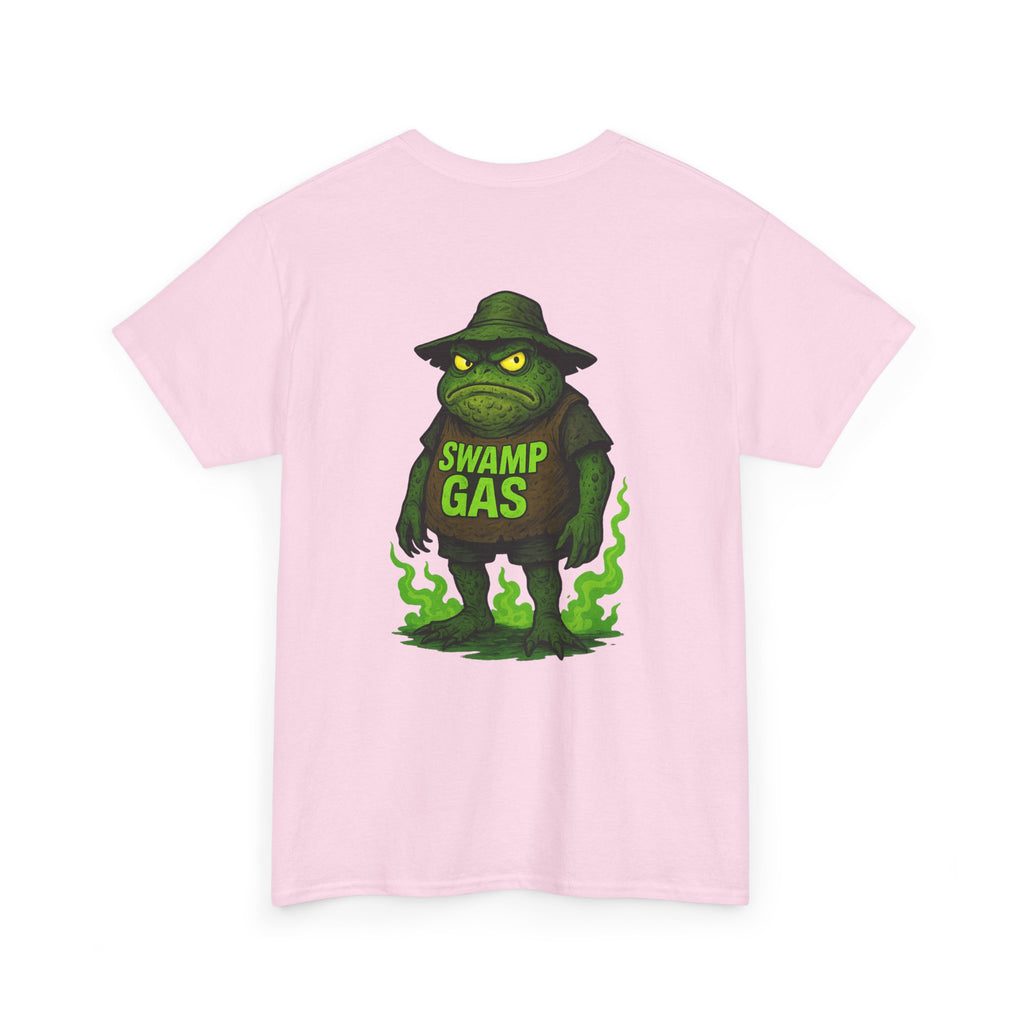 Swamp Gas Unisex Heavy Cotton Tee - Fun Graphic T-Shirt for Festivals, Parties, Gifts, Casual Wear, Retro Style
