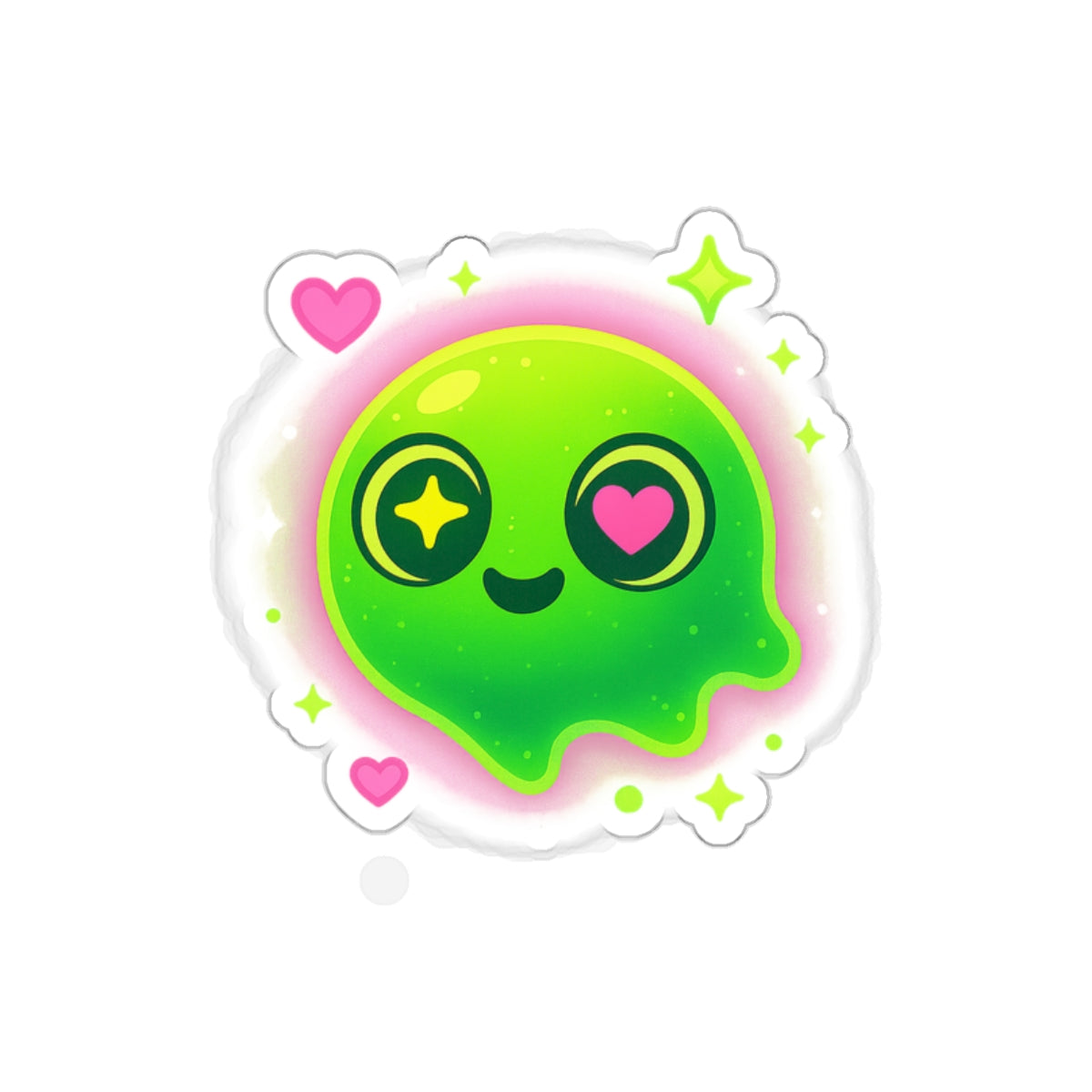Cute Cartoon Alien Die-Cut Stickers, Kawaii Slime Decals for Laptops, Journals, Gifts for Kids, Fun Party Favors