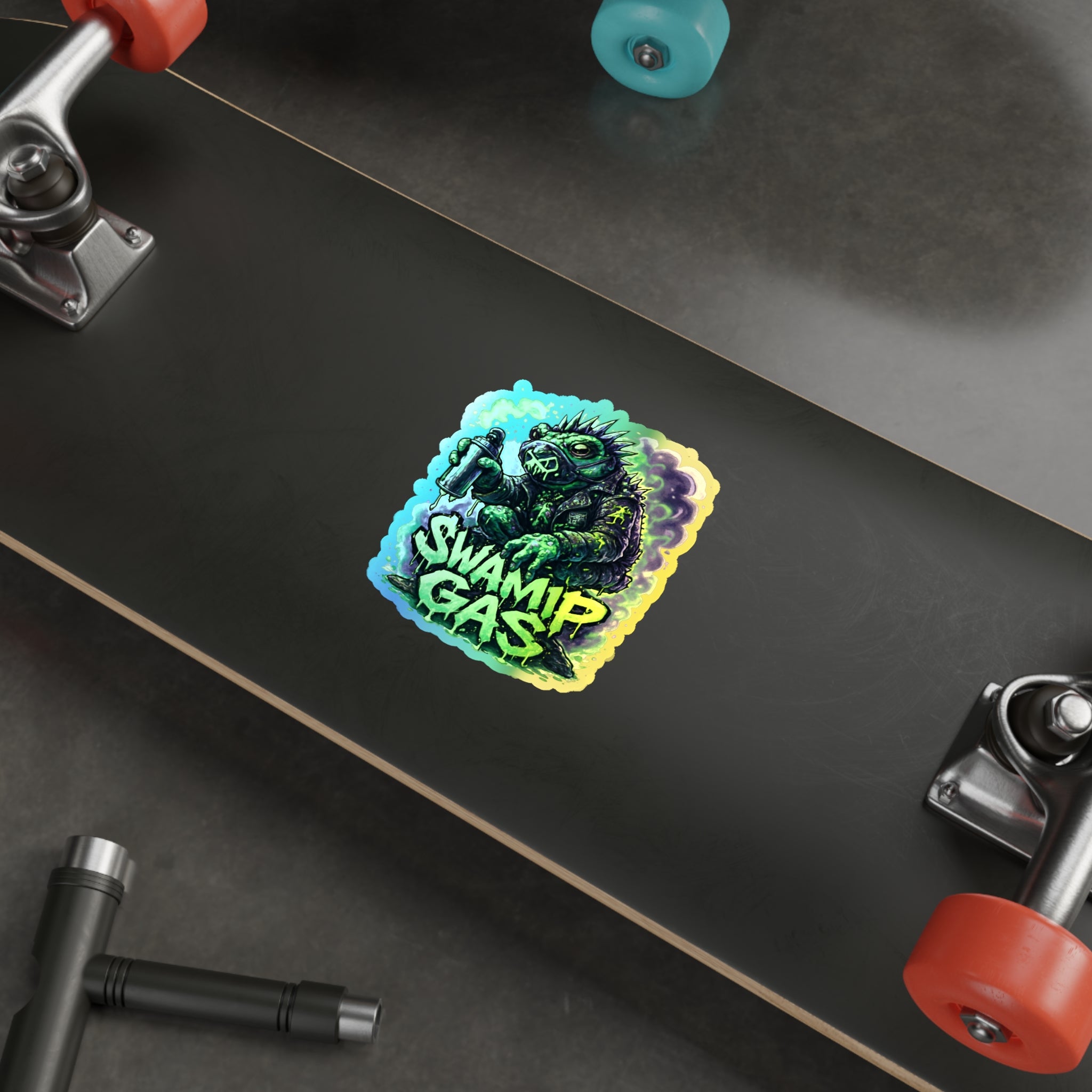 Swamp Gas Holographic Die-Cut Stickers, Unique Vinyl Stickers, Skateboard Accessories, Cool Gift for Teens, Halloween Decor, [...]