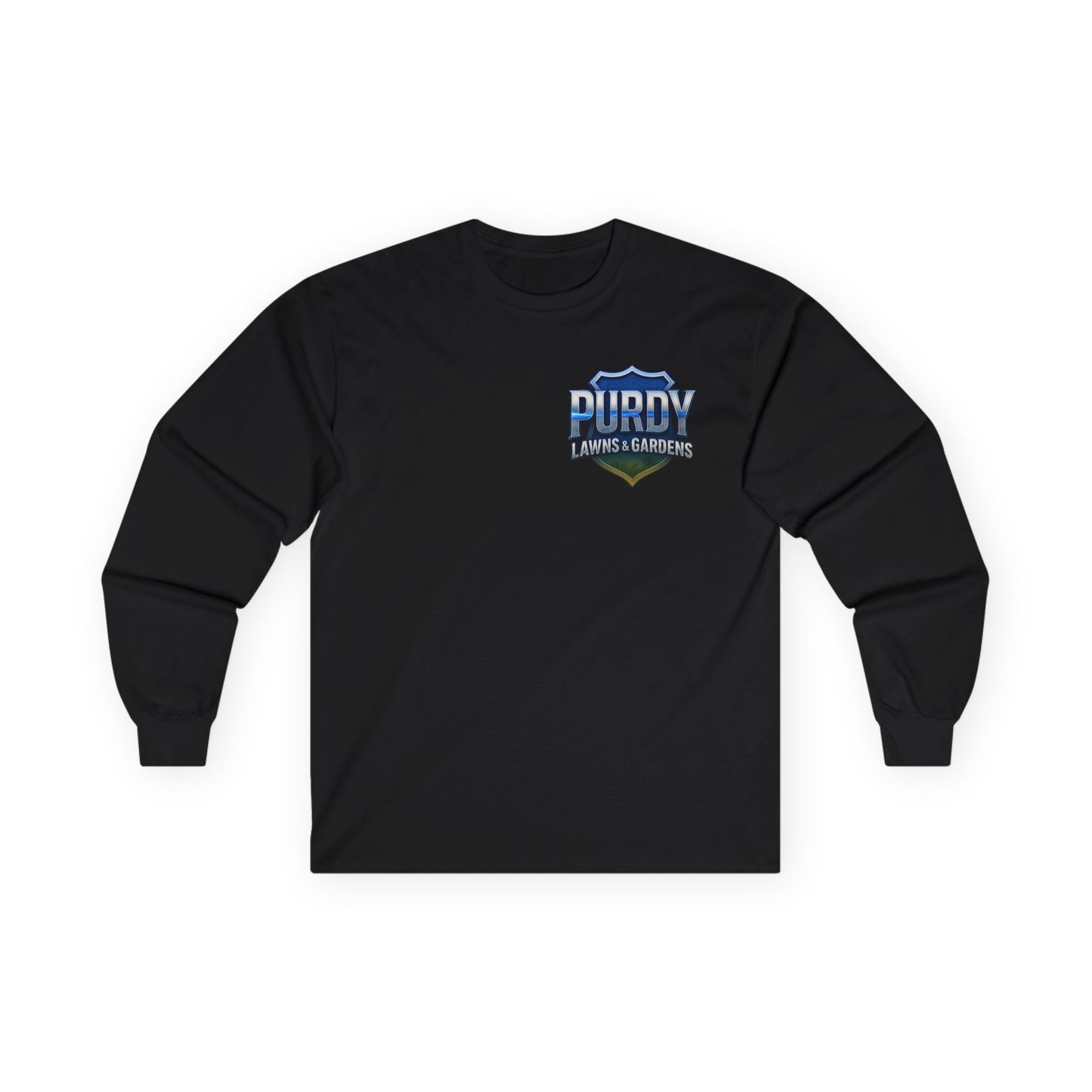 Purdy Lawns & Gardens Long Sleeve Tee, Gardening Shirt, Lawn Care Apparel, Casual Workwear, Unisex Garden Tee, Personalized Gift
