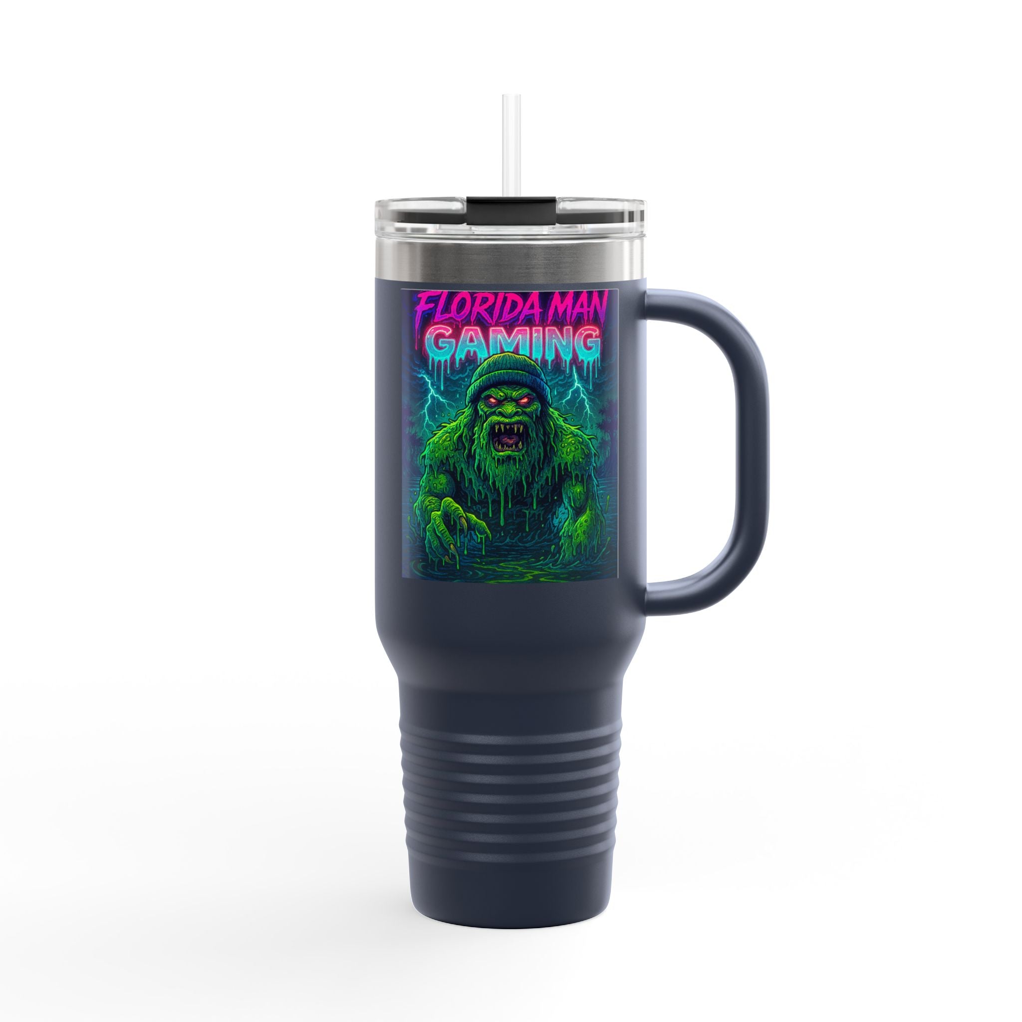 Florida Man Gaming Insulated Travel Mug | 40oz | Fun Gift for Gamers, Travel, Parties, Unique Drinkware