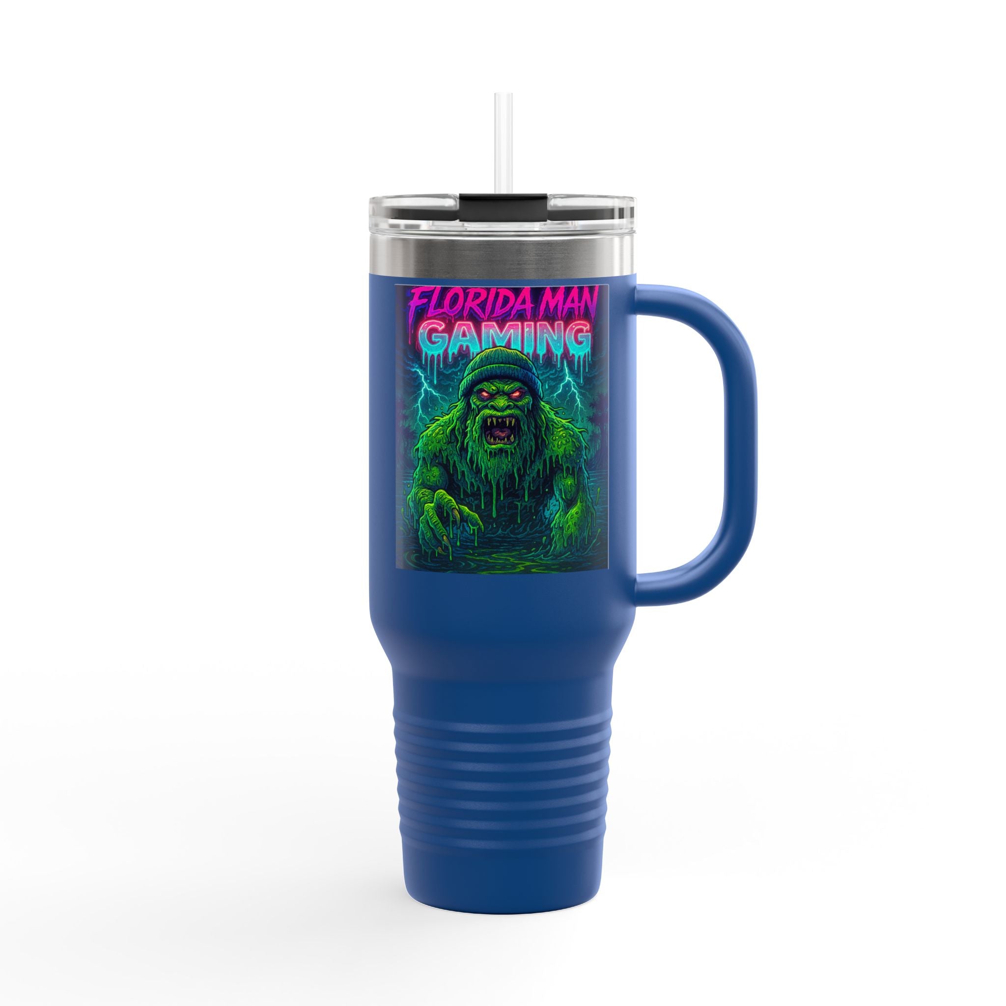 Florida Man Gaming Insulated Travel Mug | 40oz | Fun Gift for Gamers, Travel, Parties, Unique Drinkware