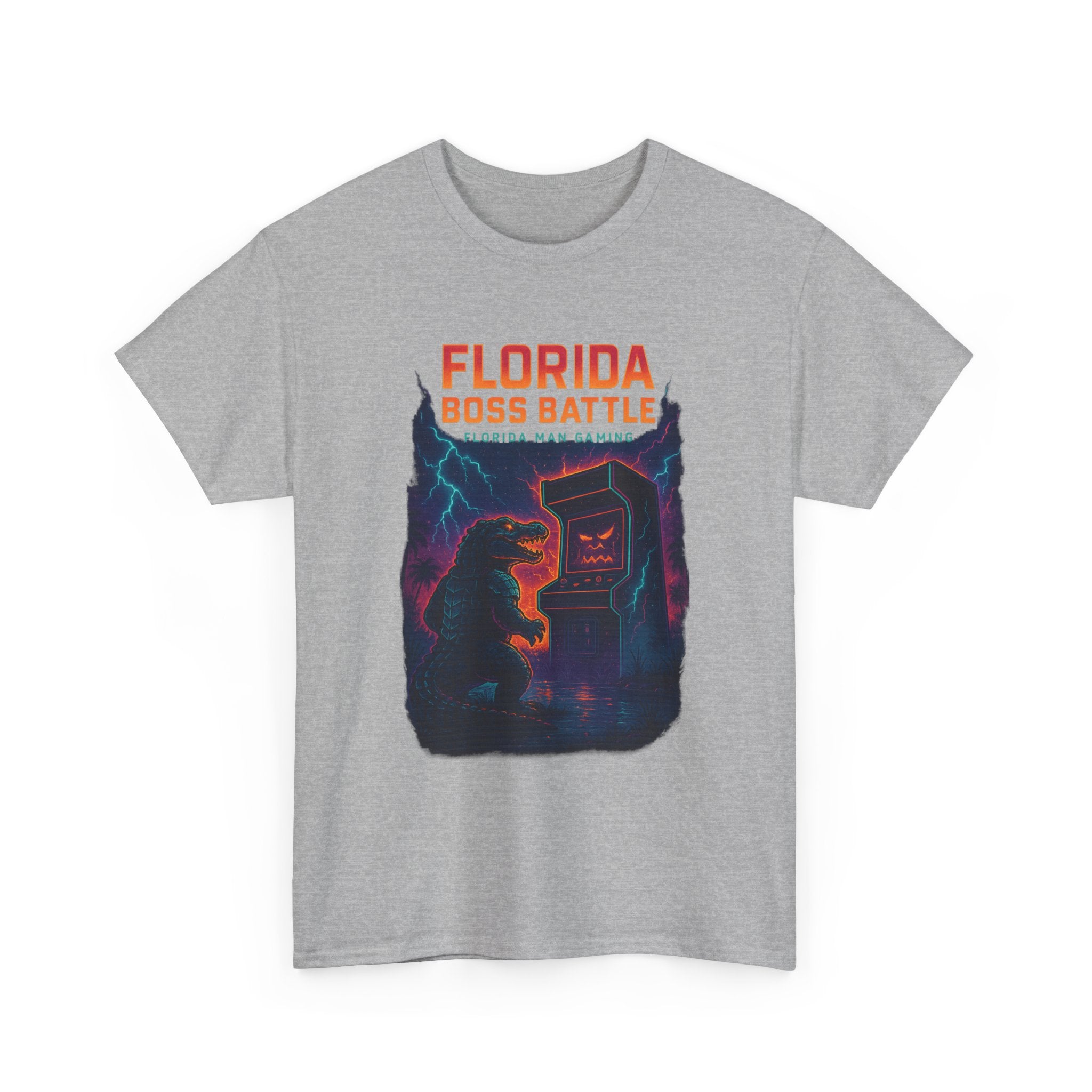 Florida Boss Battle Tee - Unisex Gaming Shirt, Retro Video Game T-Shirt, Gift for Gamers, Cool Casual Wear, Unique Graphic Tee