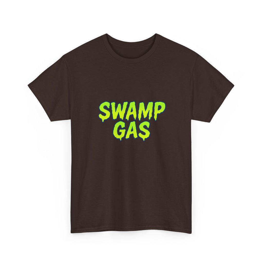Swamp Gas Unisex Heavy Cotton Tee - Fun Graphic T-Shirt for Festivals, Parties, Gifts, Casual Wear, Retro Style