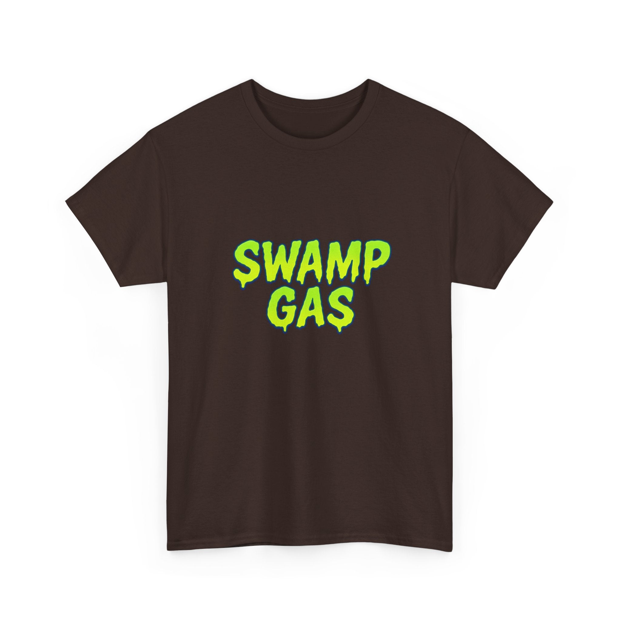 Swamp Gas Unisex Heavy Cotton Tee - Fun Graphic T-Shirt for Festivals, Parties, Gifts, Casual Wear, Retro Style