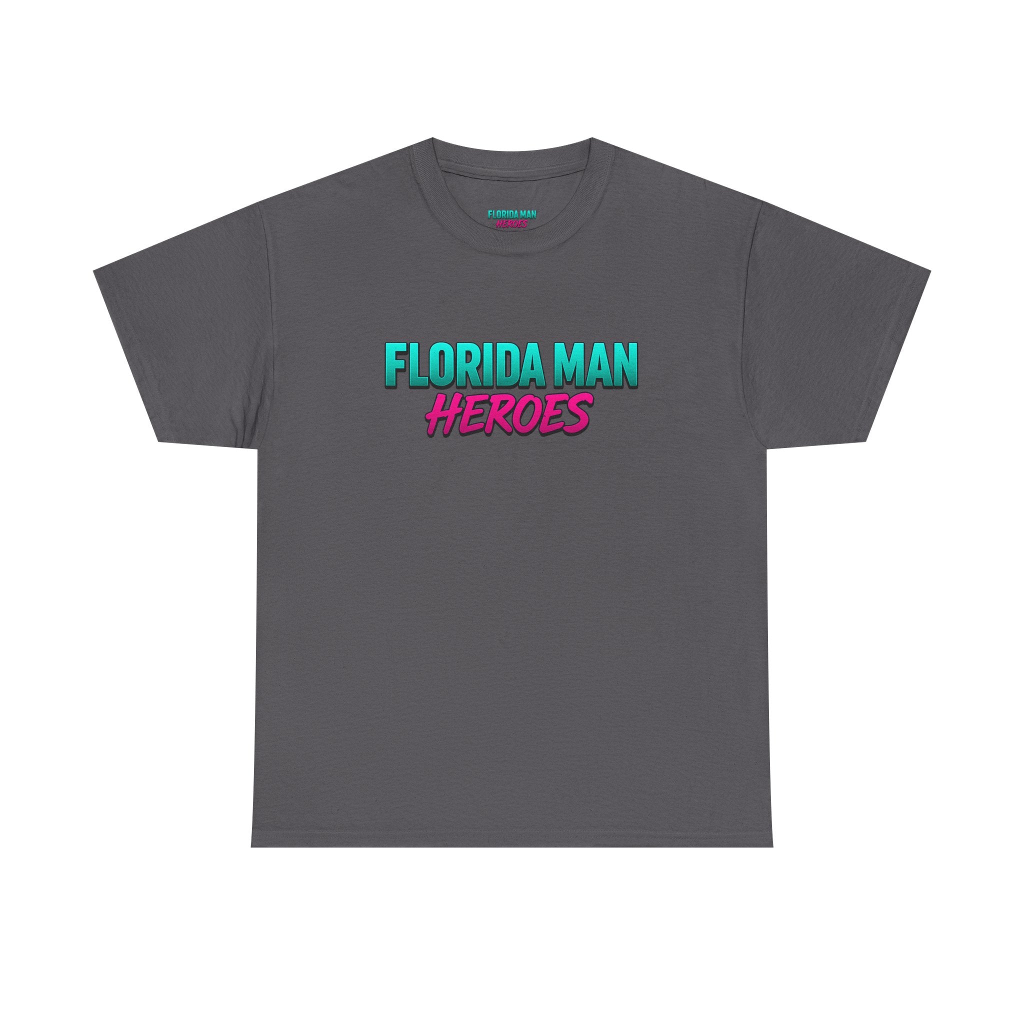 Florida Man Heroes Unisex Heavy Cotton Tee, Motivational Graphic Shirt, Humor Tee, Casual Summer Wear, Gift for Friends, Summer Vibes