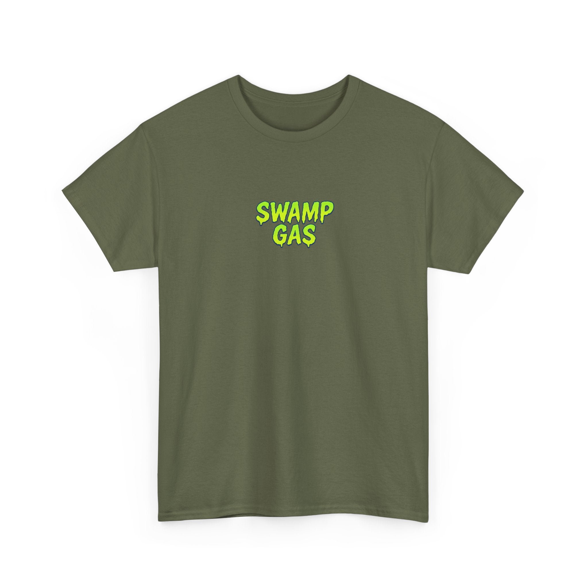 Swamp Gas Monster Unisex Tee, Fun Graphic Shirt, Gift for Monster Lovers, Casual Wear, Halloween Apparel, Youth and Adult Sizes