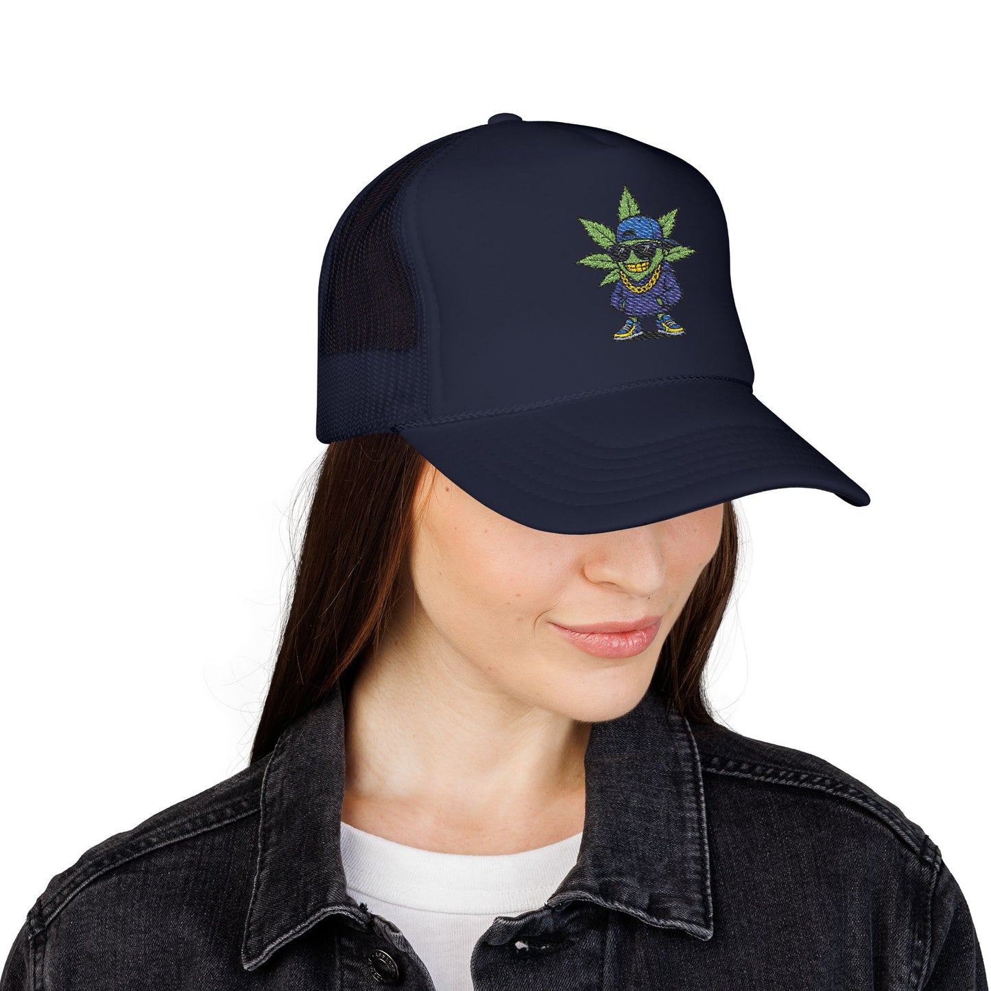 Cool Embroidered Foam Trucker Hat for Trendsetters, Everyday Style, Gift for Him, Outdoor Activities, Unique Streetwear