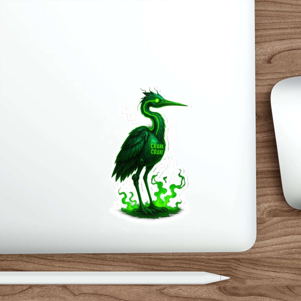 Vibrant Heron Die-Cut Stickers | Unique Sticker Art, Laptop Decor, Gift for Nature Lovers, Green Heron Theme, Eco-Friendly Art
