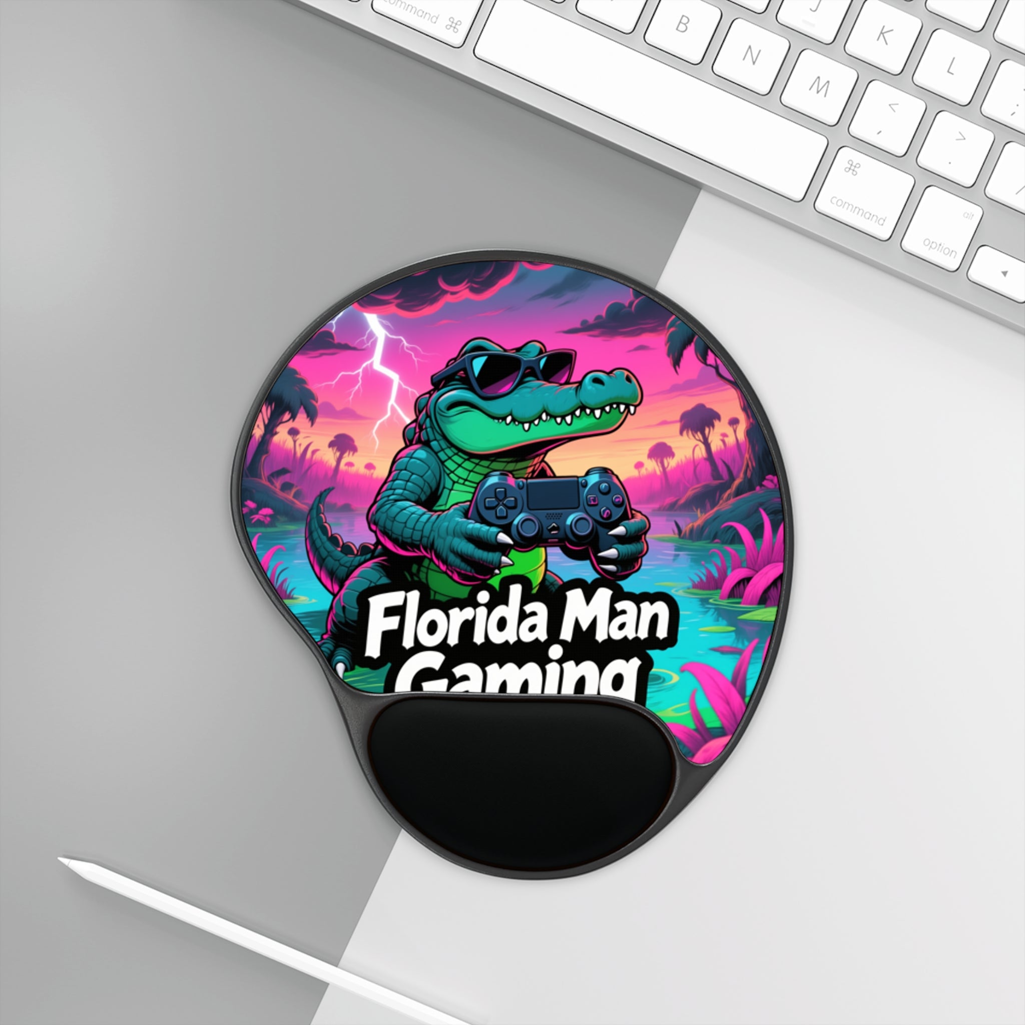 Florida Man Gaming Mouse Pad with Wrist Rest, Gamer Gift, Desk Accessories, Florida Theme Decor, Office Essentials