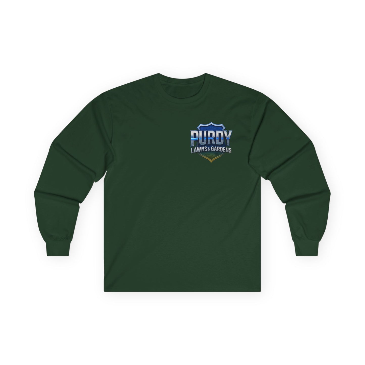 Purdy Lawns & Gardens Long Sleeve Tee, Gardening Shirt, Lawn Care Apparel, Casual Workwear, Unisex Garden Tee, Personalized Gift