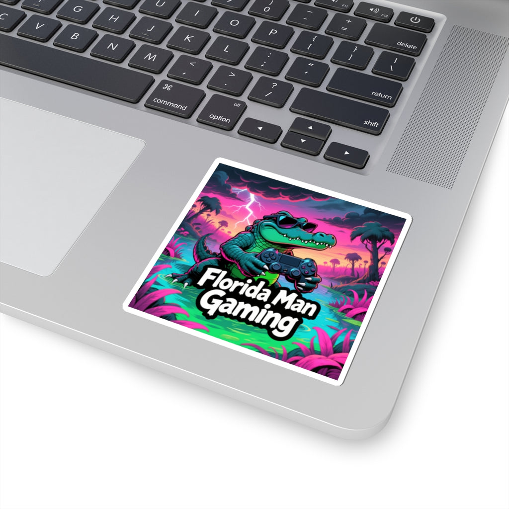 Florida Man Gaming Stickers, Fun Gaming Decals, Laptop Stickers, Party Favors, Gamer Gifts, Florida Themed Decor